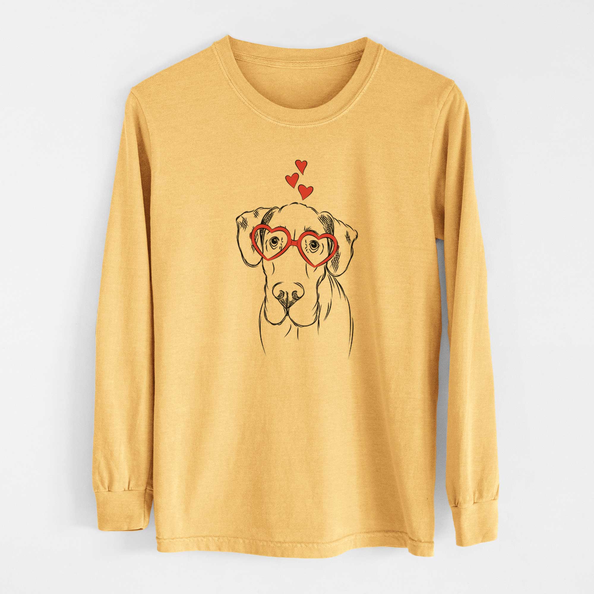 Valentine Titus the Great Dane - Heavyweight 100% Cotton Long Sleeve