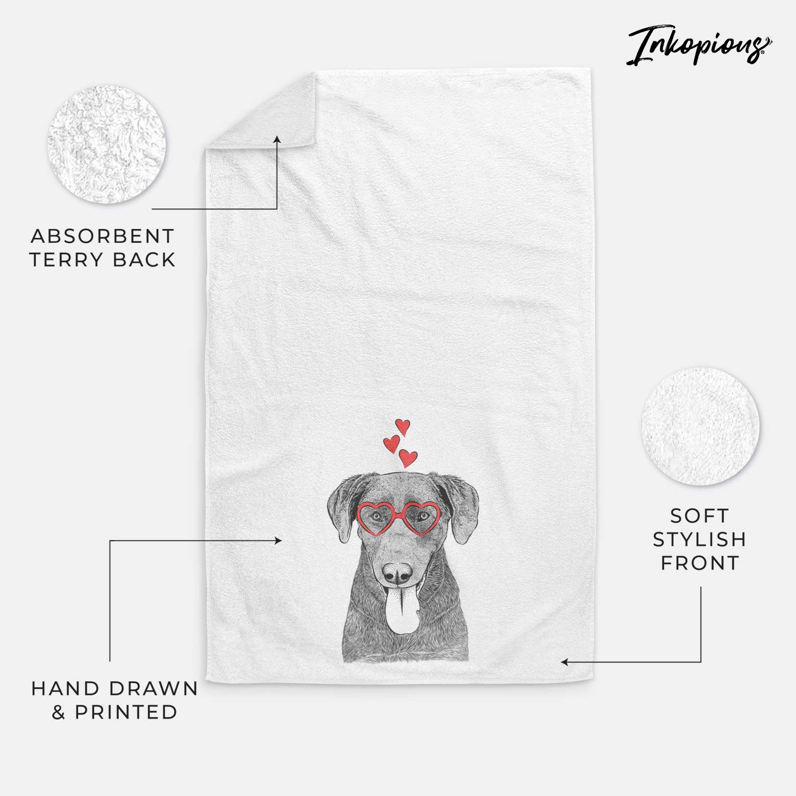 Tobes the Chocolate Lab Decorative Hand Towel