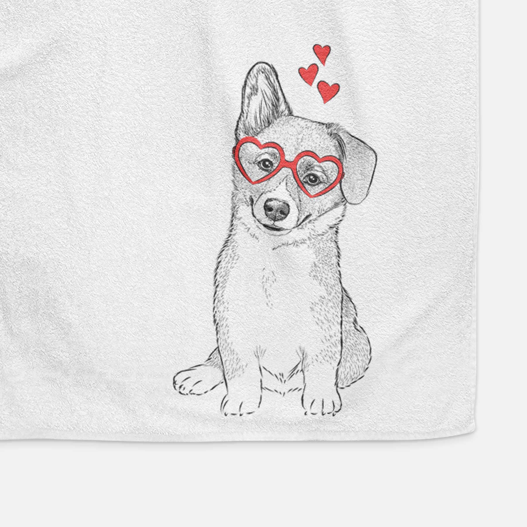 Toby the Corgi Puppy Decorative Hand Towel