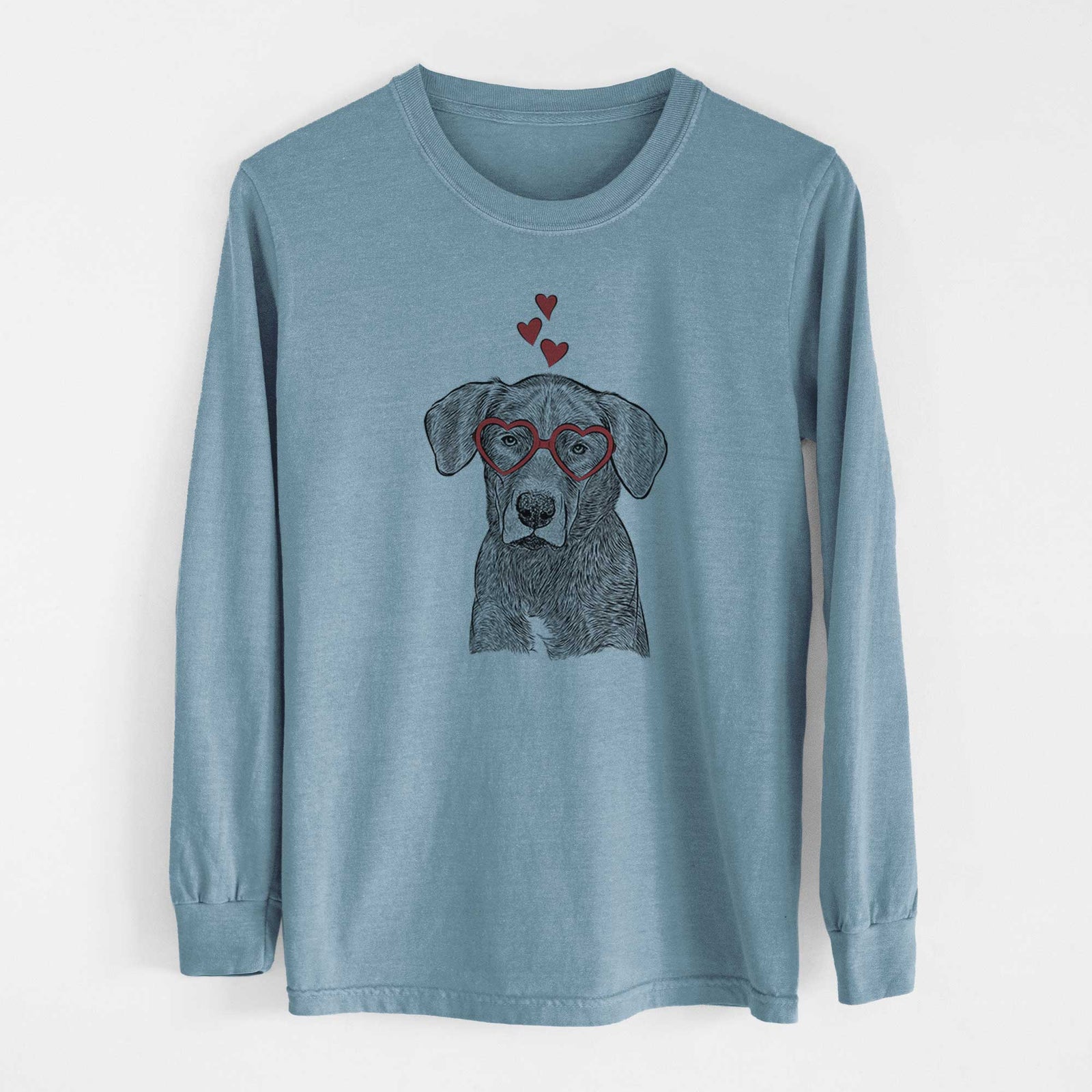 Valentine Tom the Lab Dane Mix - Heavyweight 100% Cotton Long Sleeve