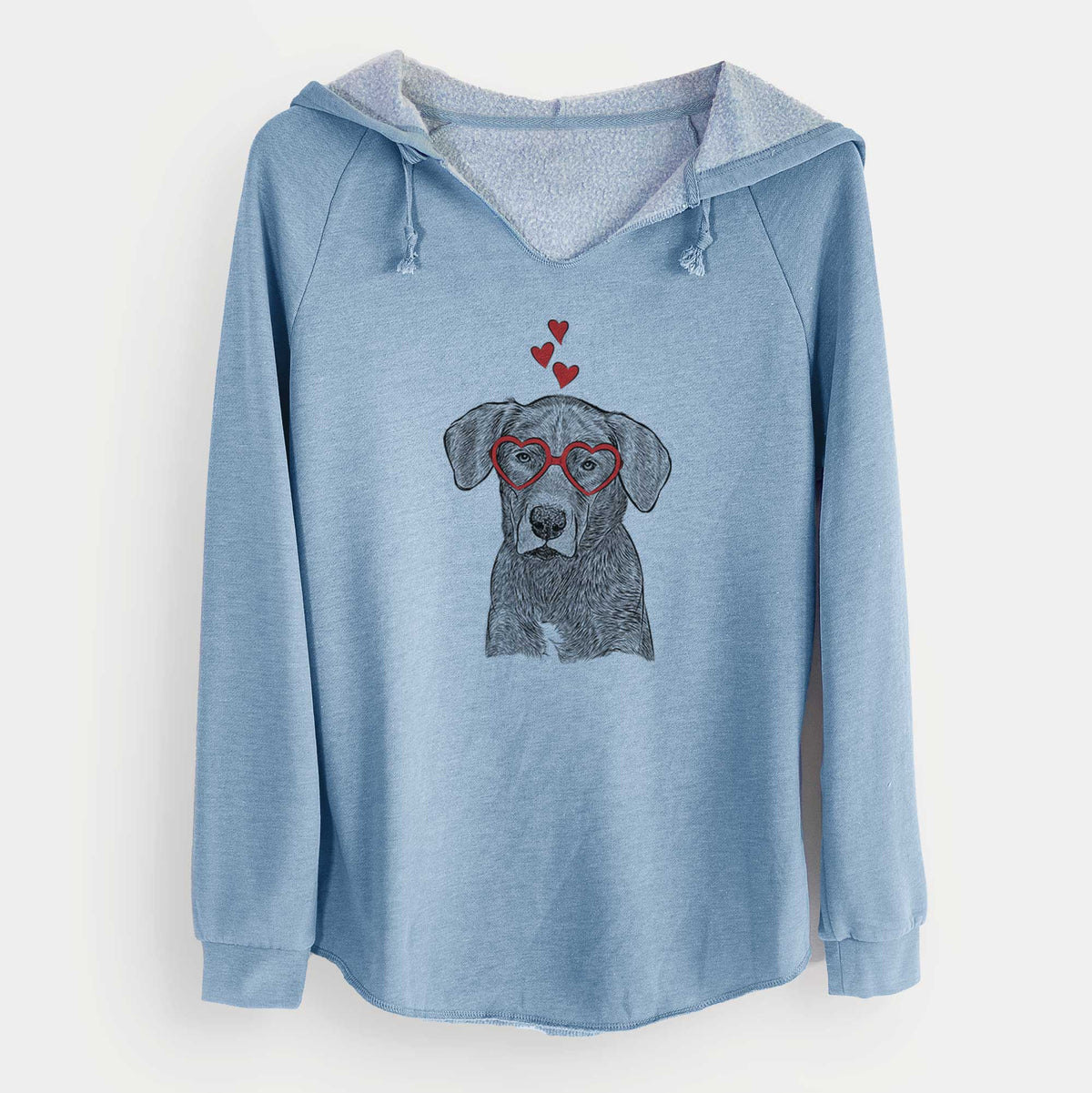 Valentine Tom the Lab Dane Mix - Cali Wave Hooded Sweatshirt