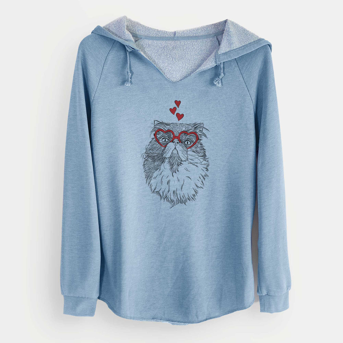 Valentine Tookie the Perisan Cat - Cali Wave Hooded Sweatshirt