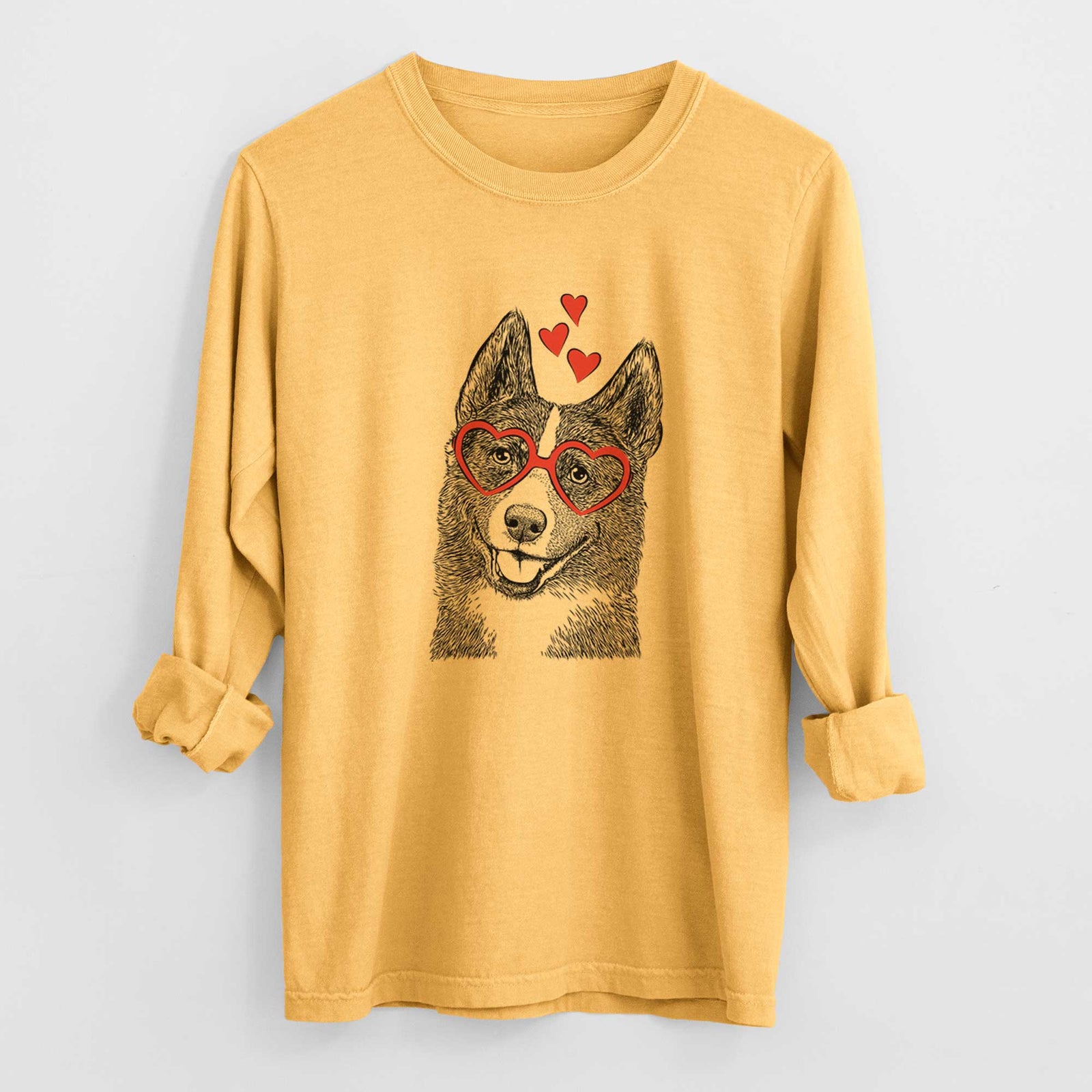 Valentine Tosca the Karelian Bear Dog - Heavyweight 100% Cotton Long Sleeve