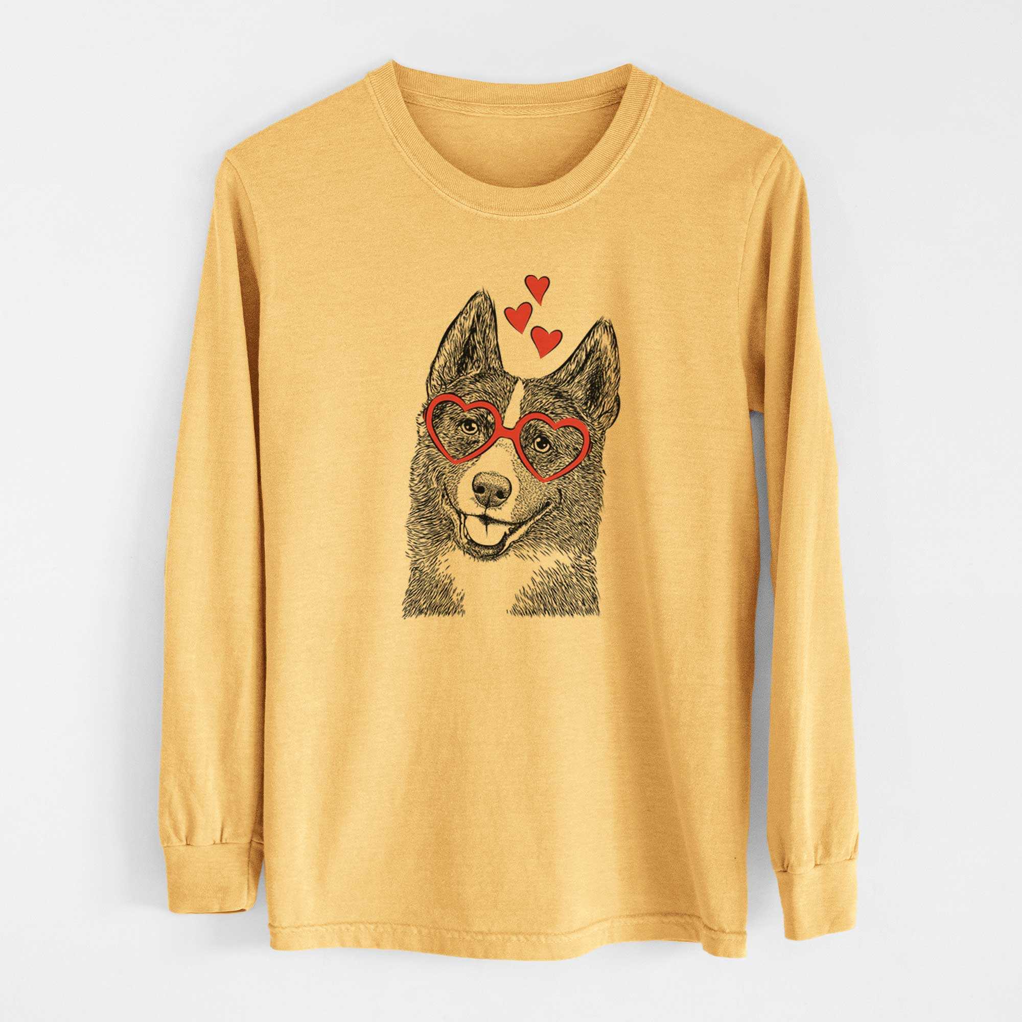 Valentine Tosca the Karelian Bear Dog - Heavyweight 100% Cotton Long Sleeve