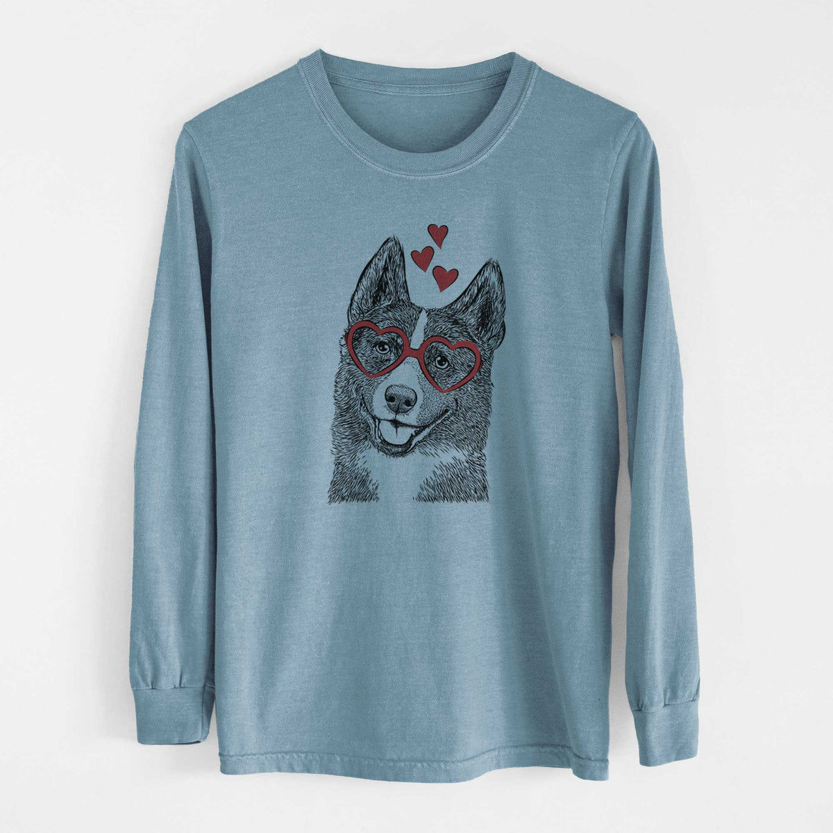 Valentine Tosca the Karelian Bear Dog - Heavyweight 100% Cotton Long Sleeve