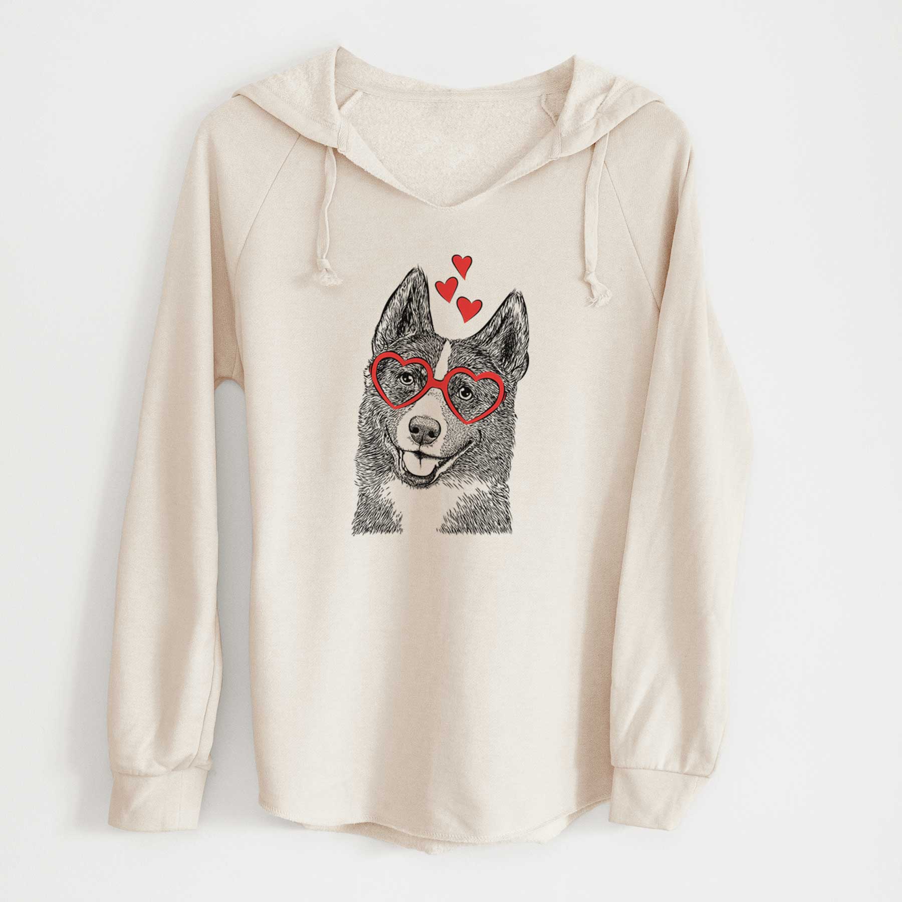 Valentine Tosca the Karelian Bear Dog - Cali Wave Hooded Sweatshirt