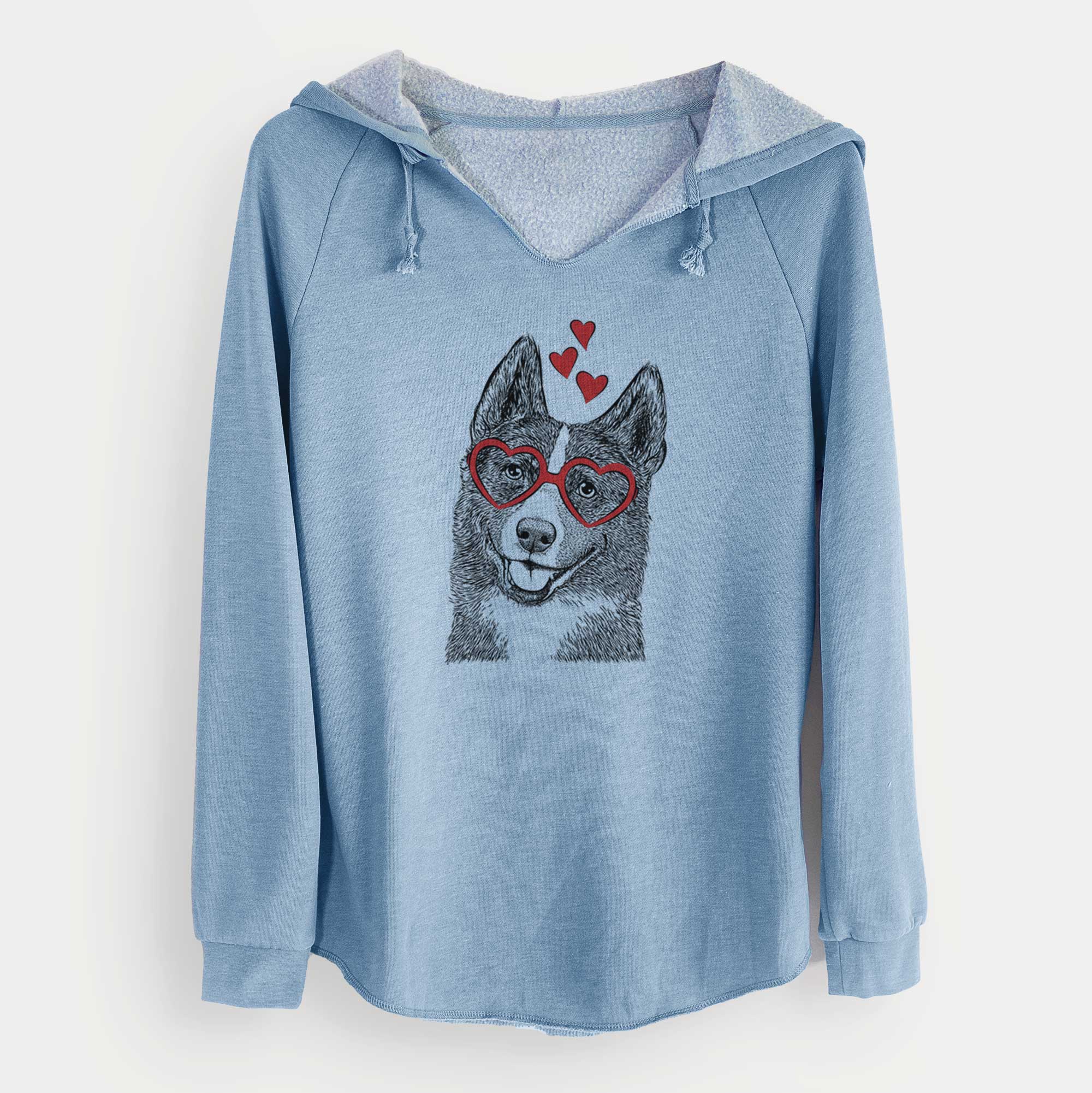 Valentine Tosca the Karelian Bear Dog - Cali Wave Hooded Sweatshirt