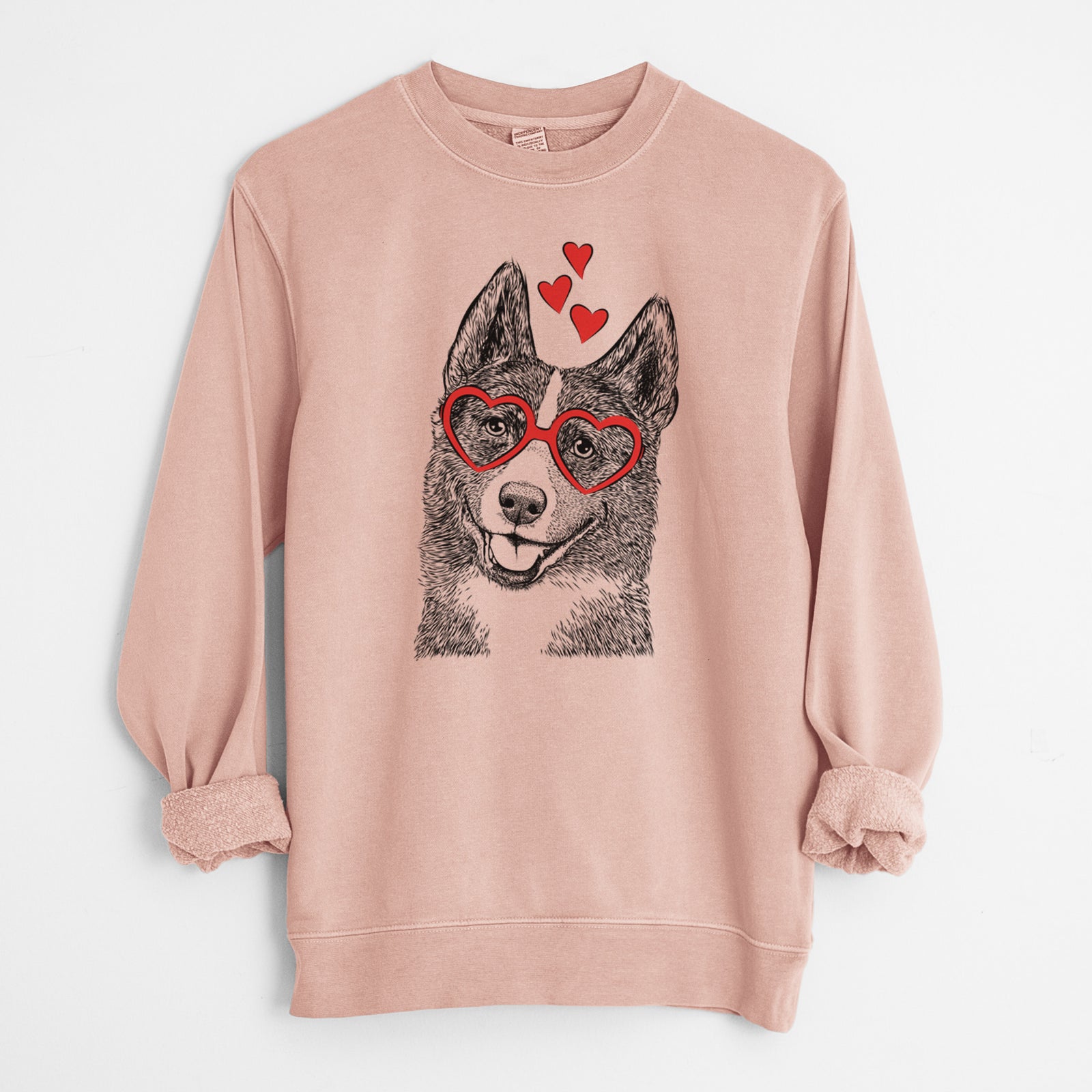 Valentine Tosca the Karelian Bear Dog - Unisex Pigment Dyed Crew Sweatshirt