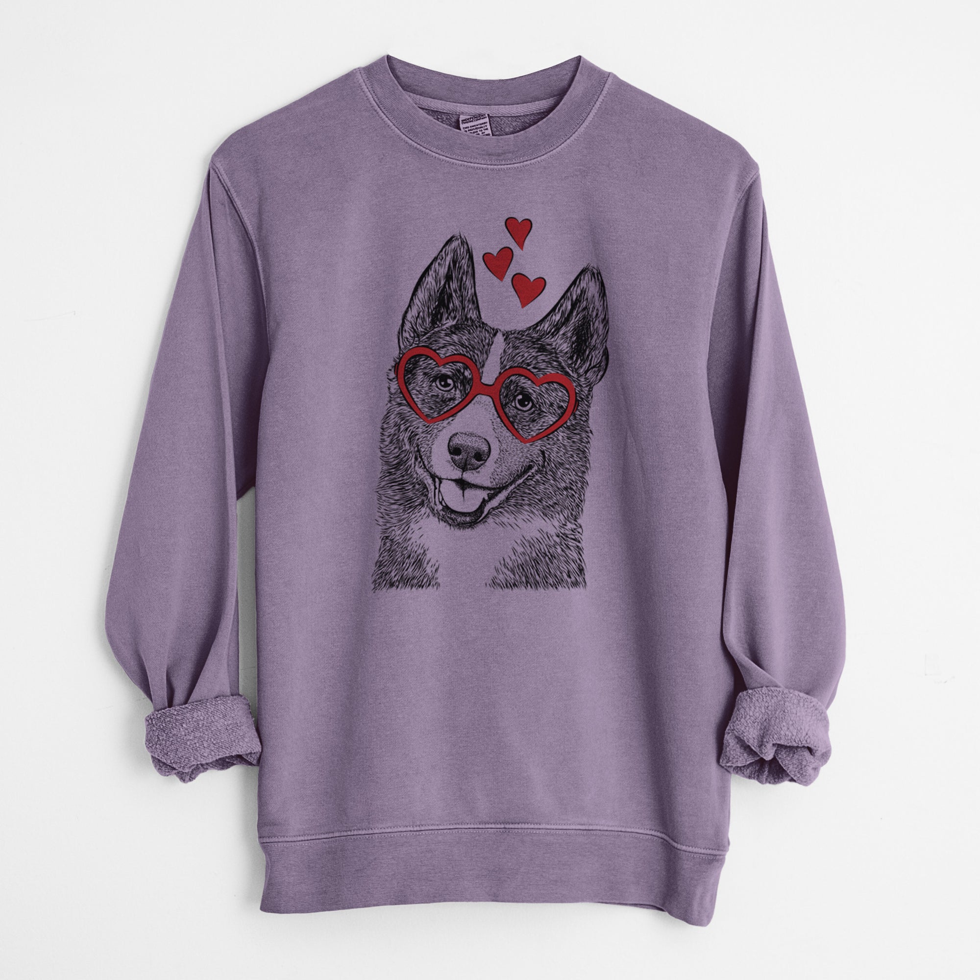 Valentine Tosca the Karelian Bear Dog - Unisex Pigment Dyed Crew Sweatshirt