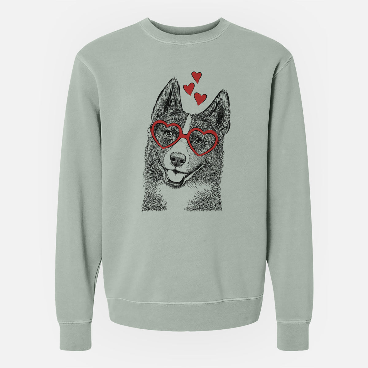 Valentine Tosca the Karelian Bear Dog - Unisex Pigment Dyed Crew Sweatshirt