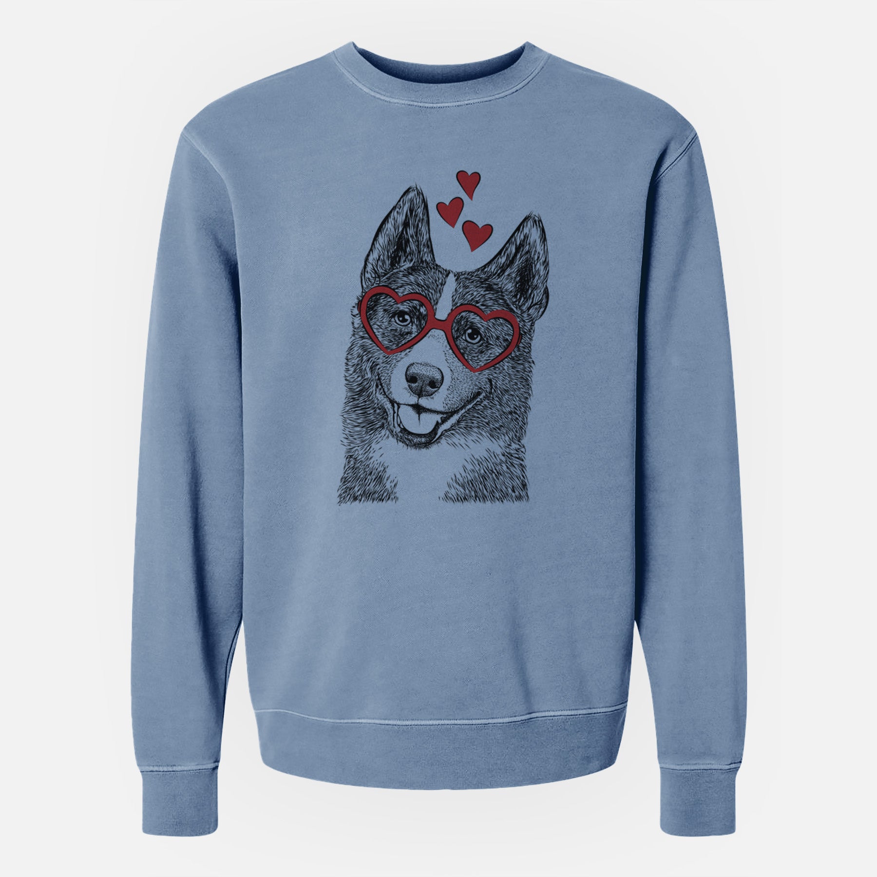 Valentine Tosca the Karelian Bear Dog - Unisex Pigment Dyed Crew Sweatshirt