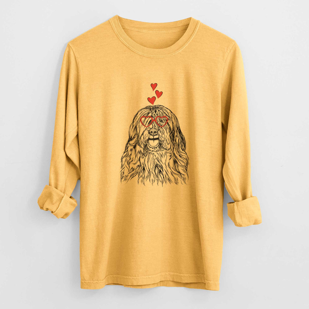Valentine Trinket the Tibetan Terrier - Heavyweight 100% Cotton Long Sleeve