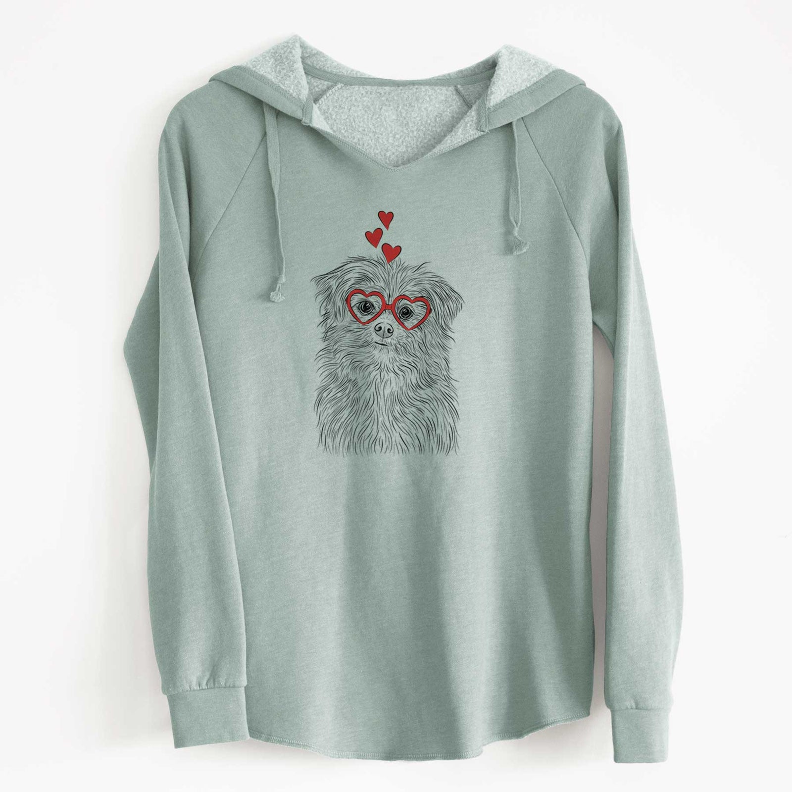Valentine Trixie the Terrier Mix - Cali Wave Hooded Sweatshirt