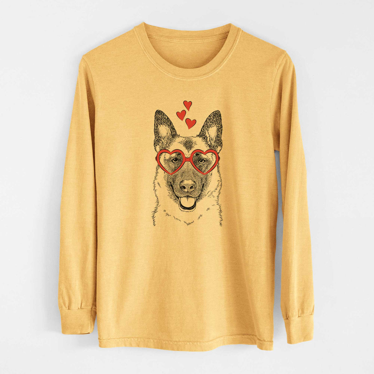 Valentine Trooper the German Shepherd - Heavyweight 100% Cotton Long Sleeve