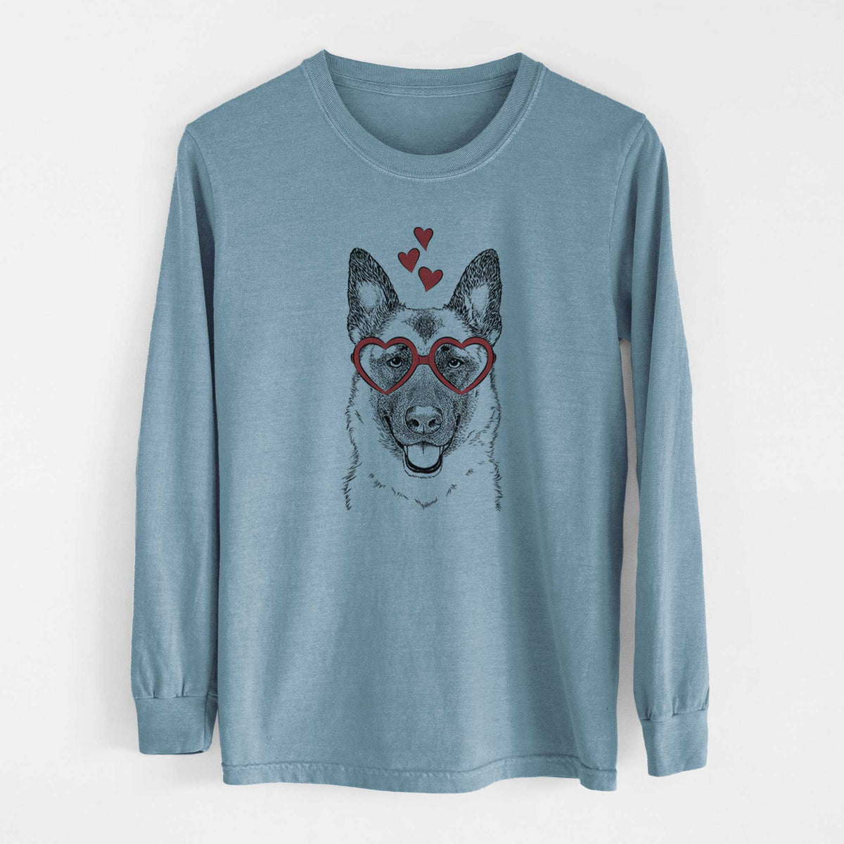 Valentine Trooper the German Shepherd - Heavyweight 100% Cotton Long Sleeve