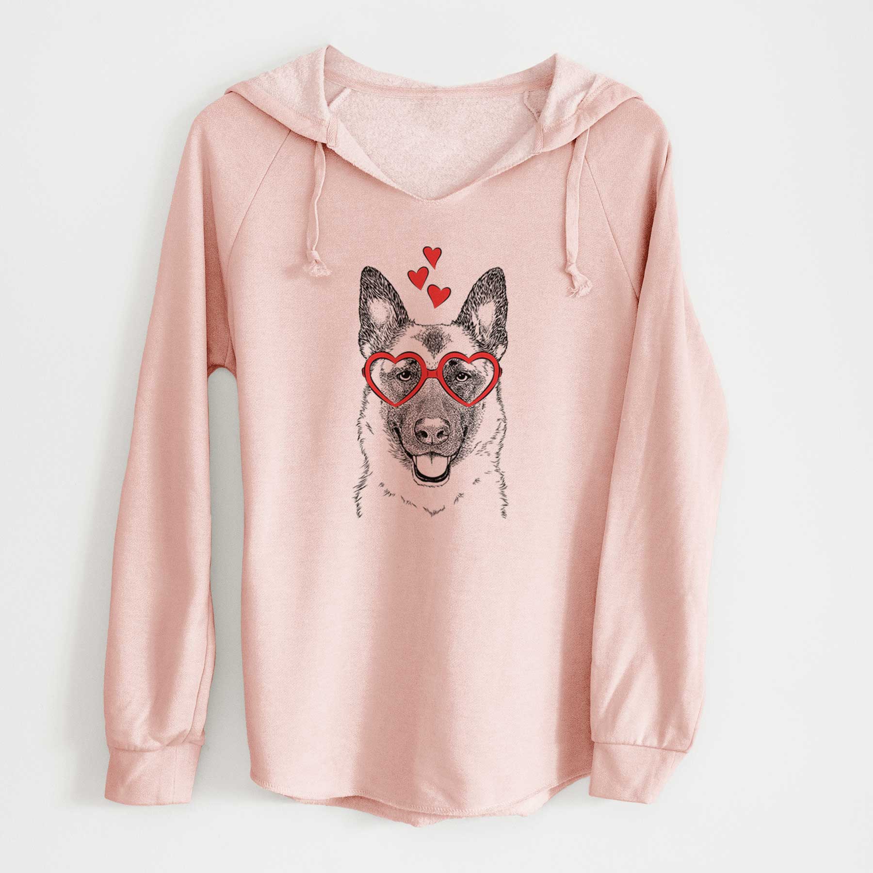 Valentine Trooper the German Shepherd - Cali Wave Hooded Sweatshirt