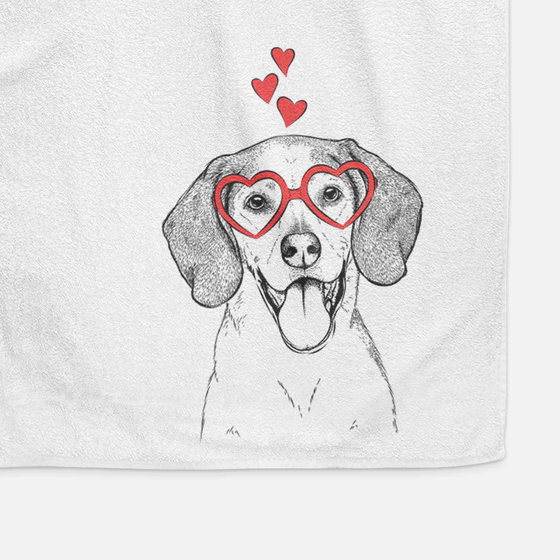 Trooper the Hound Mix Decorative Hand Towel