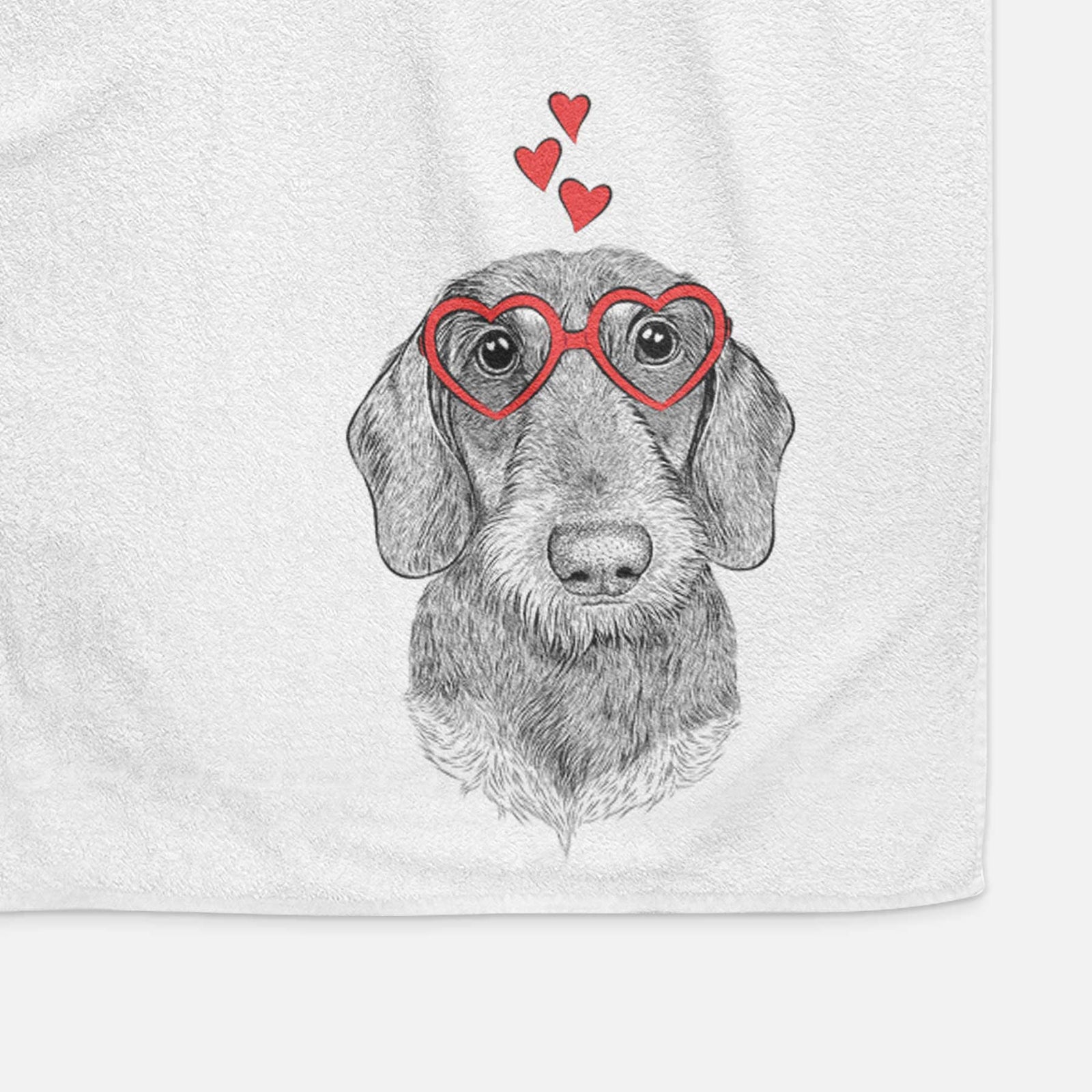 Truman the Wirehaired Dachshund Decorative Hand Towel