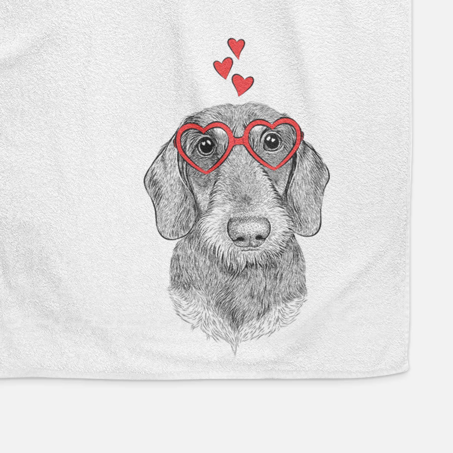 Truman the Wirehaired Dachshund Decorative Hand Towel