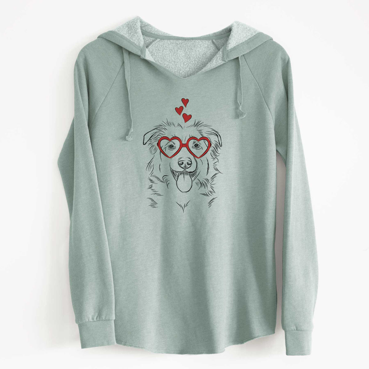 Valentine Tucker the Collie Shepherd - Cali Wave Hooded Sweatshirt