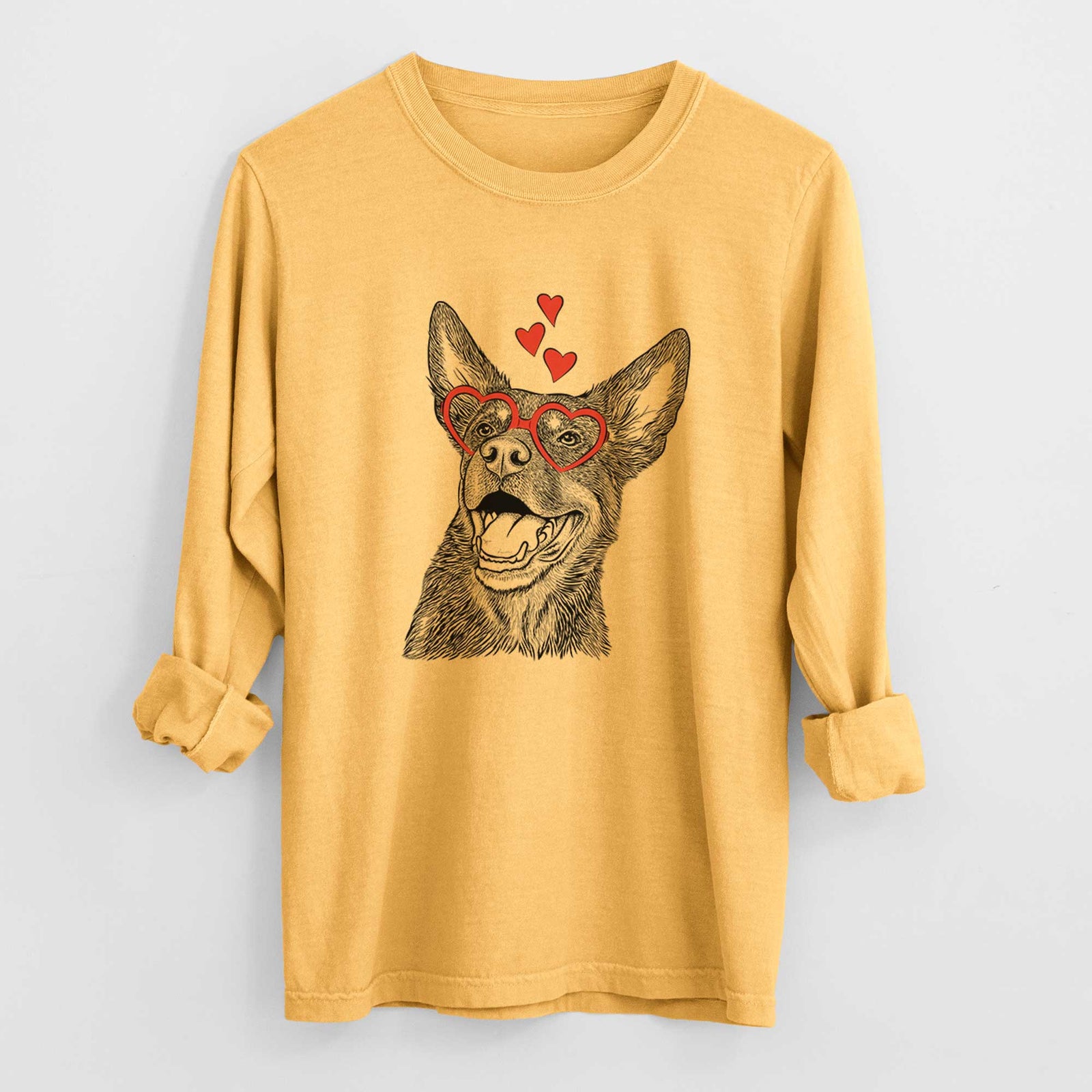 Valentine Tucker the Australian Kelpie - Heavyweight 100% Cotton Long Sleeve