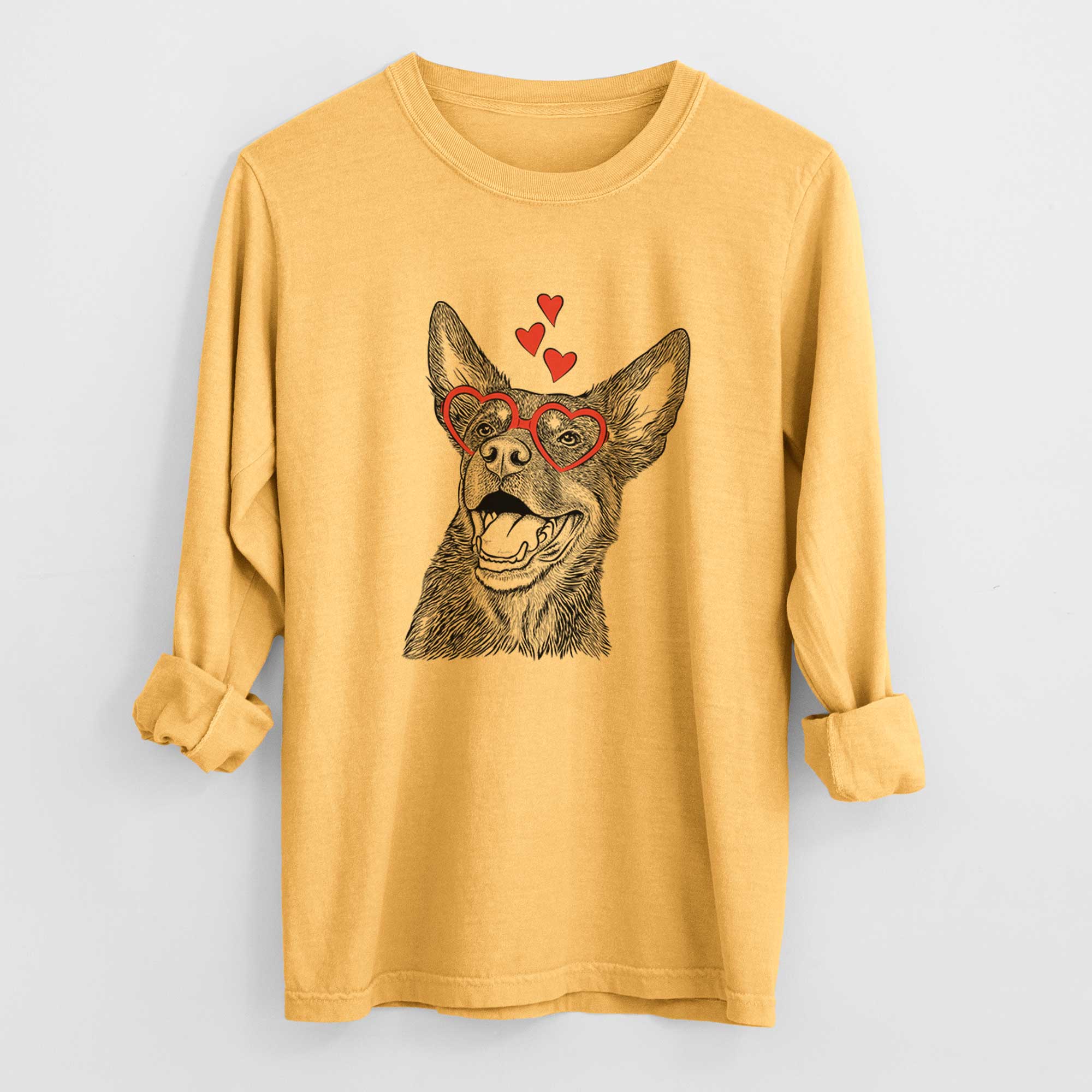 Valentine Tucker the Australian Kelpie - Heavyweight 100% Cotton Long Sleeve