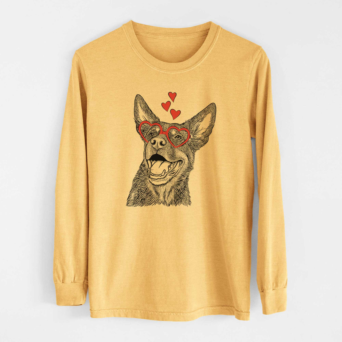 Valentine Tucker the Australian Kelpie - Heavyweight 100% Cotton Long Sleeve