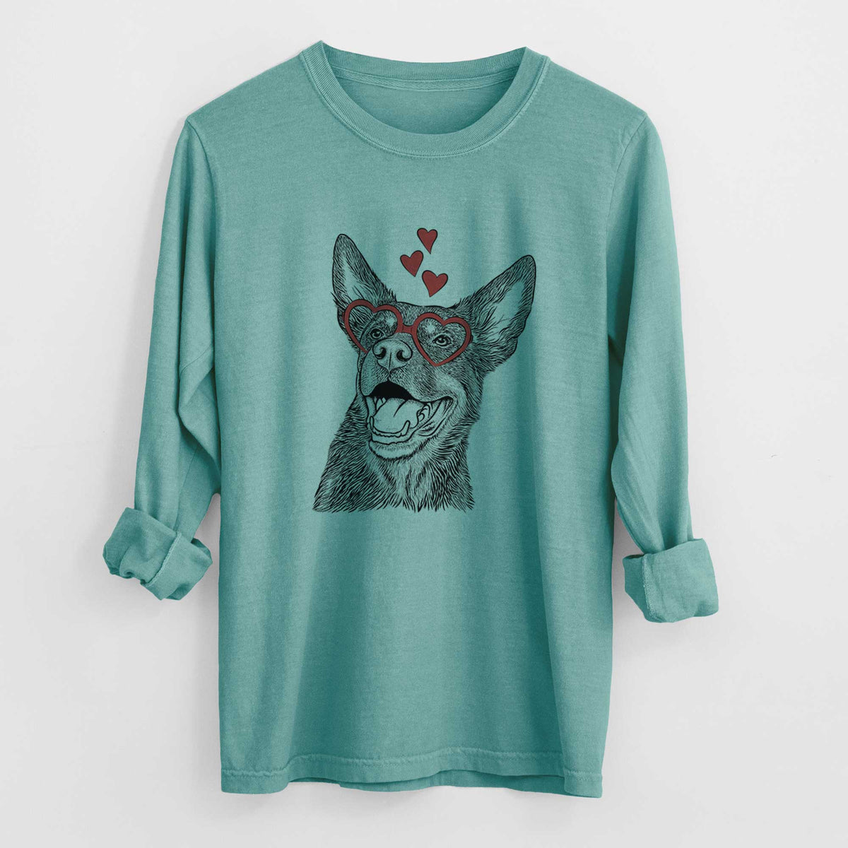 Valentine Tucker the Australian Kelpie - Heavyweight 100% Cotton Long Sleeve