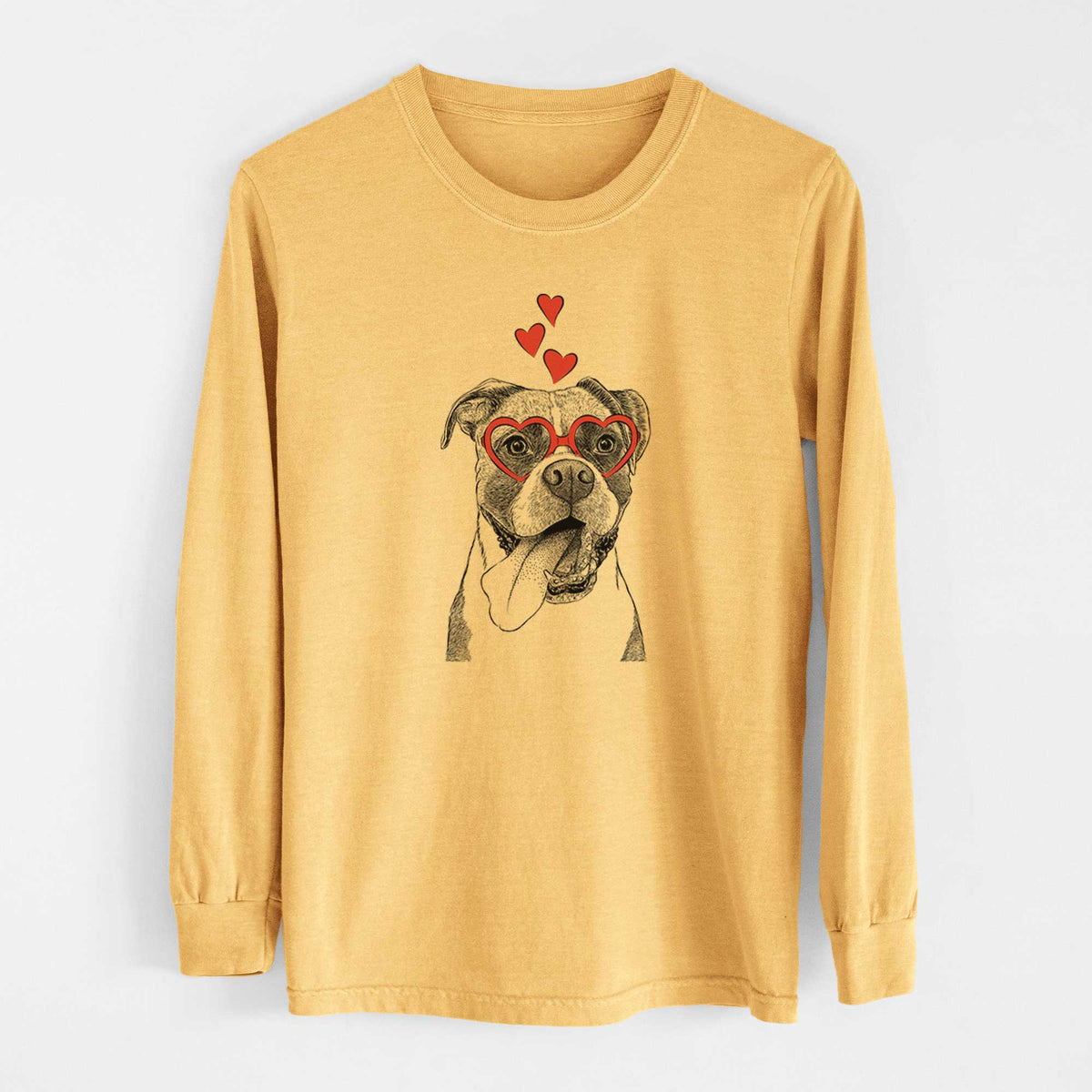Valentine Tuckeroo the Boxer - Heavyweight 100% Cotton Long Sleeve