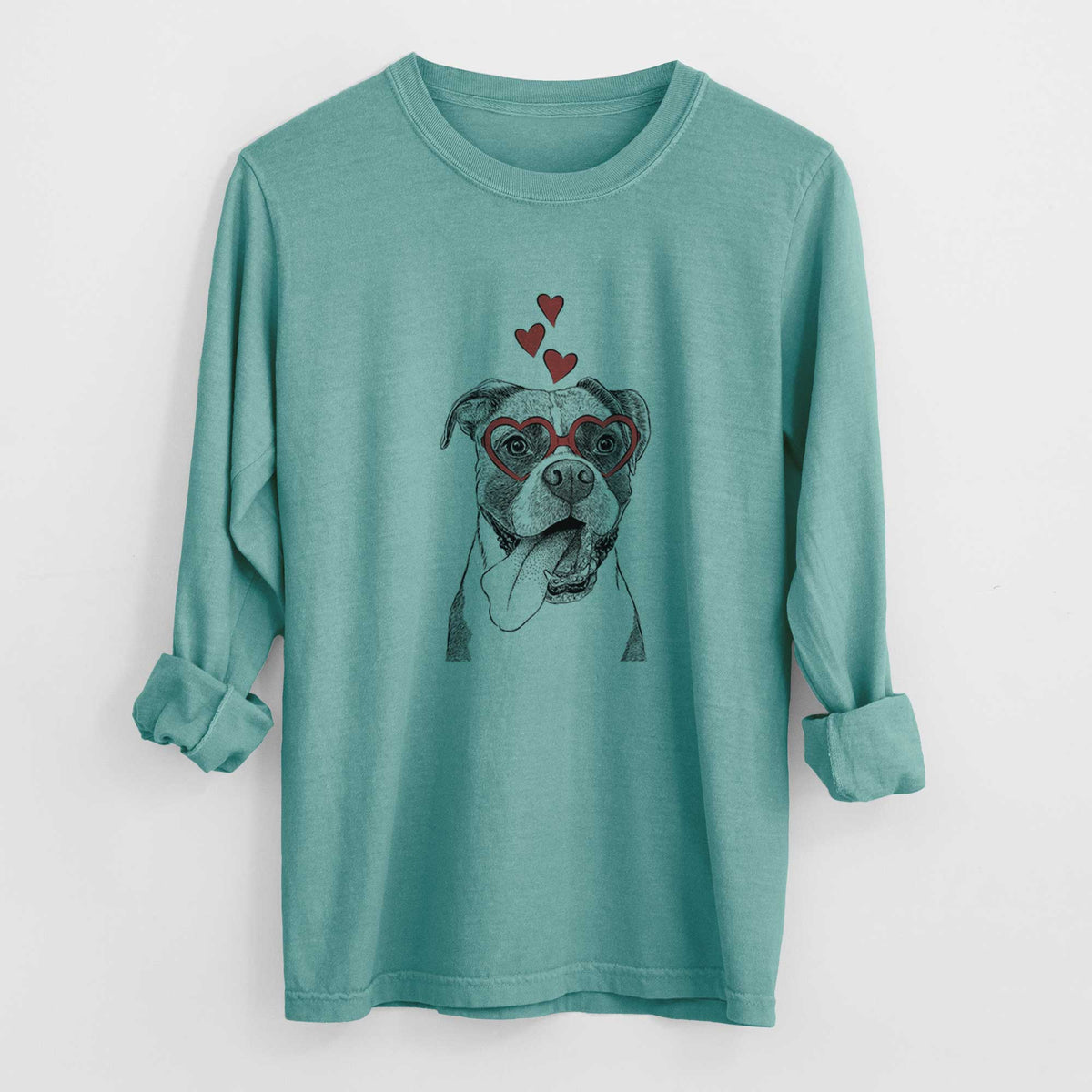 Valentine Tuckeroo the Boxer - Heavyweight 100% Cotton Long Sleeve