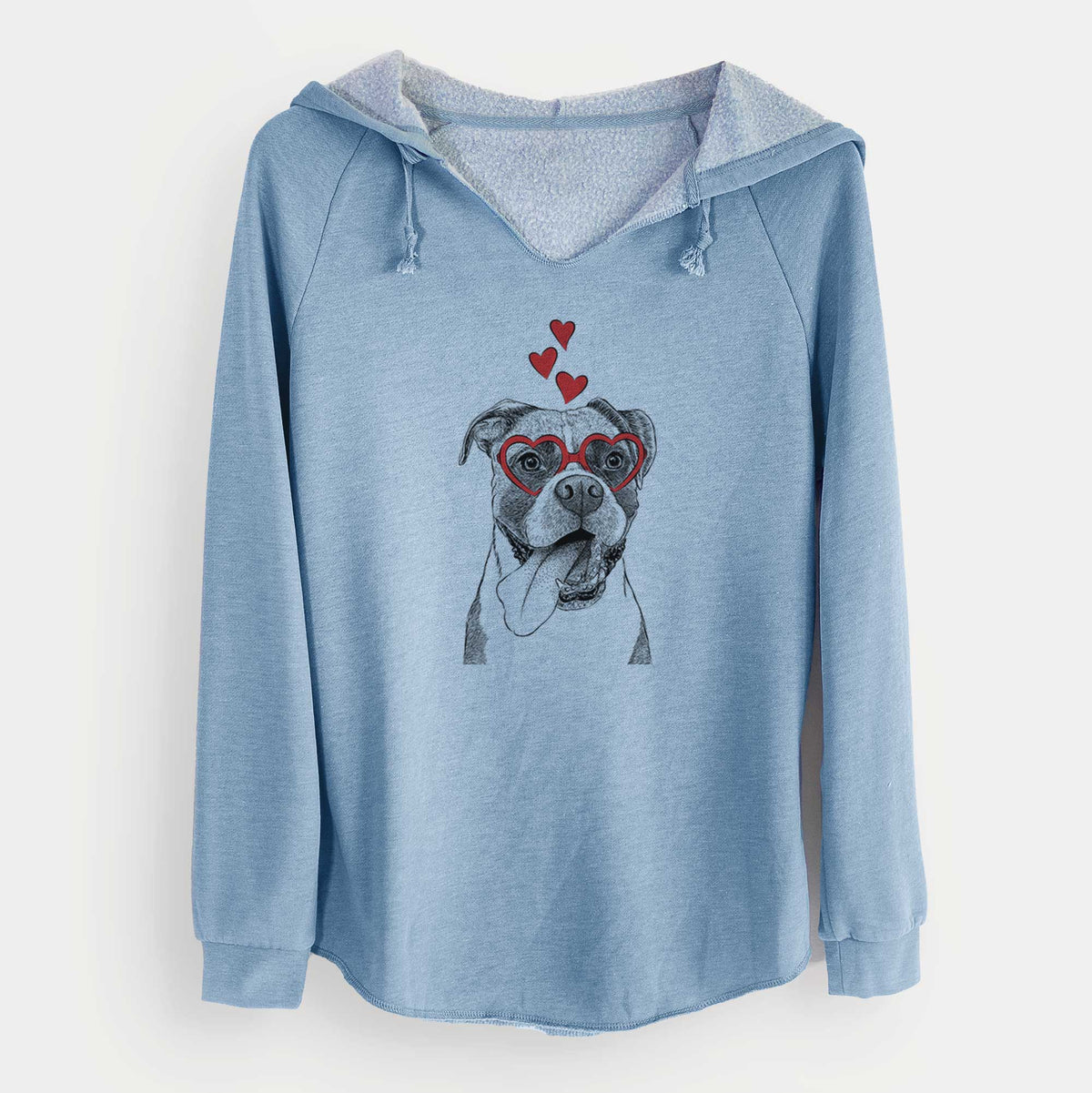Valentine Tuckeroo the Boxer - Cali Wave Hooded Sweatshirt