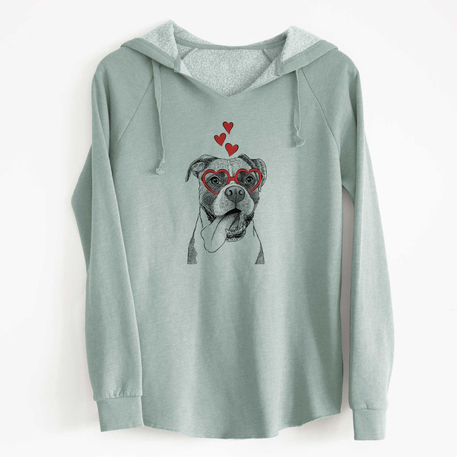 Valentine Tuckeroo the Boxer - Cali Wave Hooded Sweatshirt