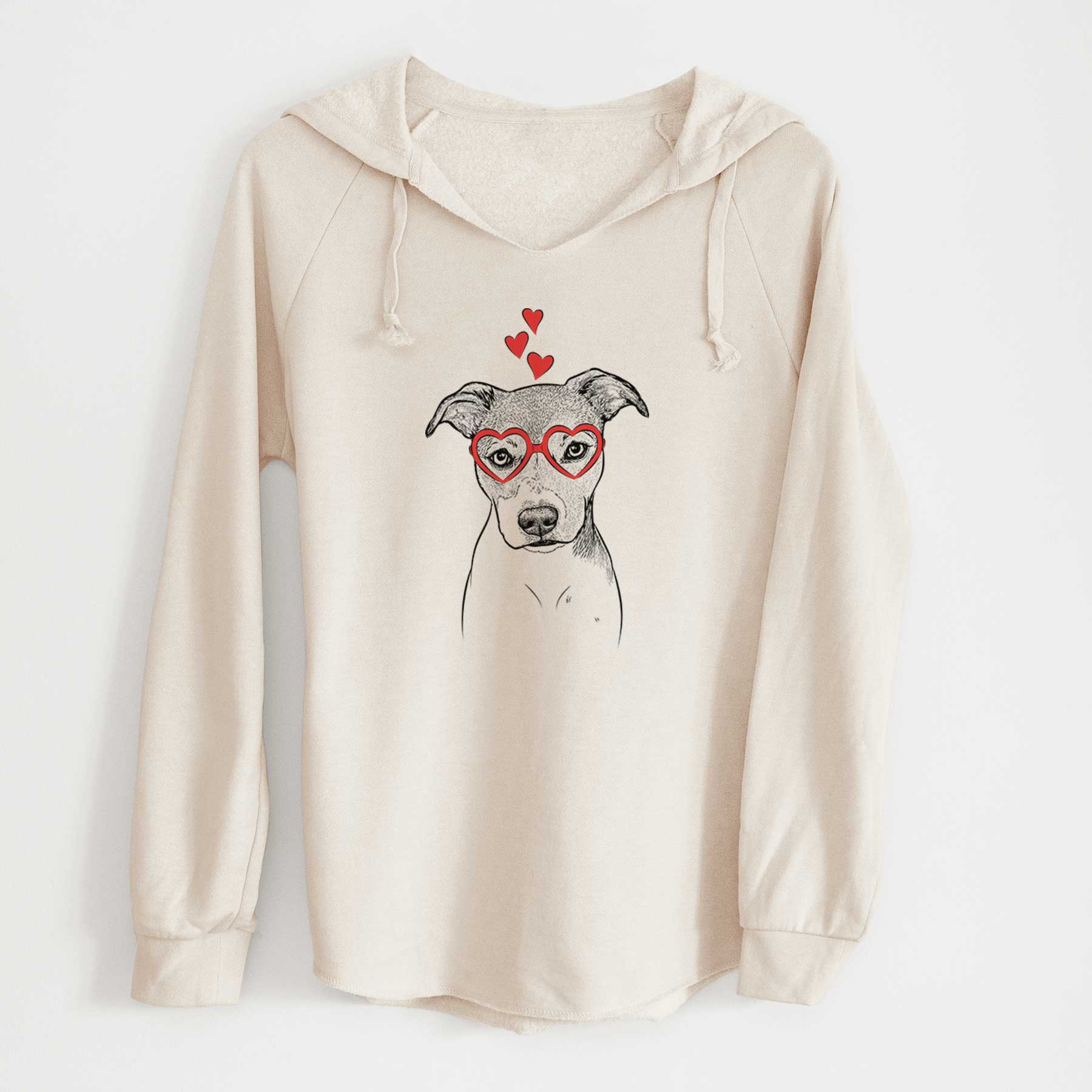 Valentine Tula the American Staffordshire Terrier Heeler Mix - Cali Wave Hooded Sweatshirt