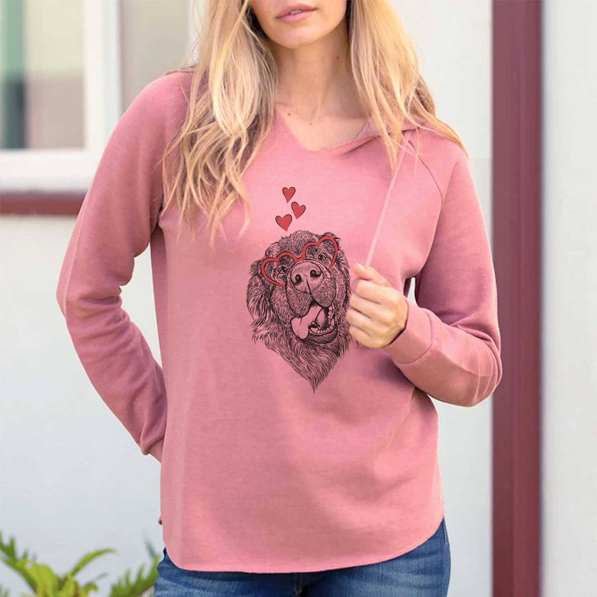 Valentine Tuna the Newfoundland - Cali Wave Hooded Sweatshirt