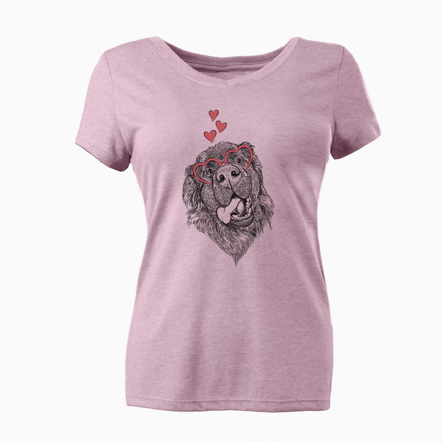 Valentine Tuna the Newfoundland - Women's V-neck Shirt