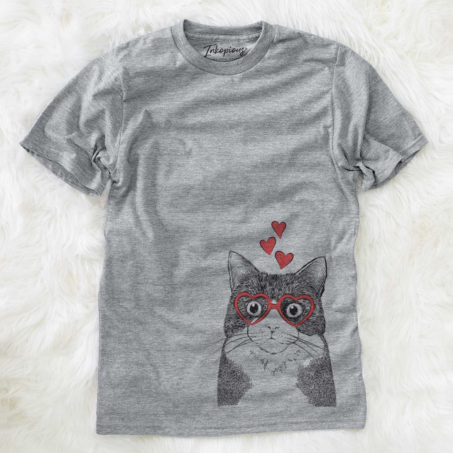 Valentine Tux the Tuxedo Cat - Unisex Crewneck