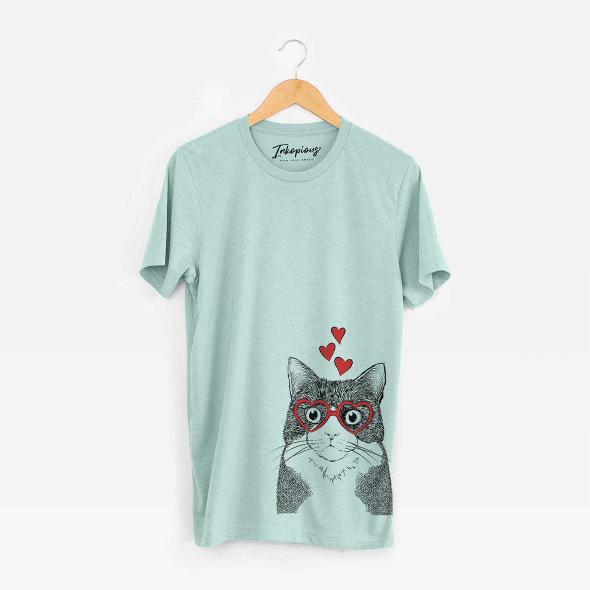 Valentine Tux the Tuxedo Cat - Unisex Crewneck