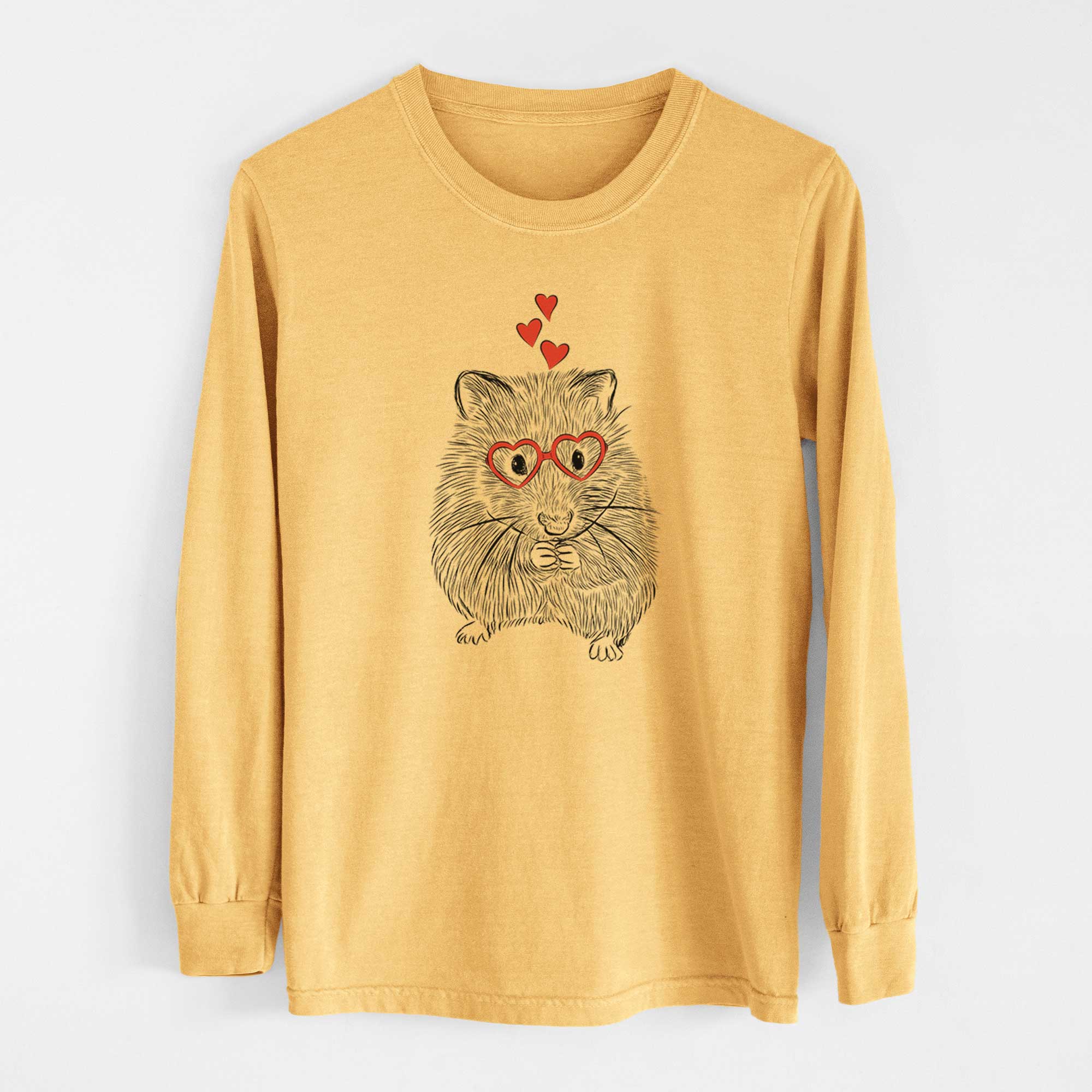 Valentine Twitch the Hamster - Heavyweight 100% Cotton Long Sleeve