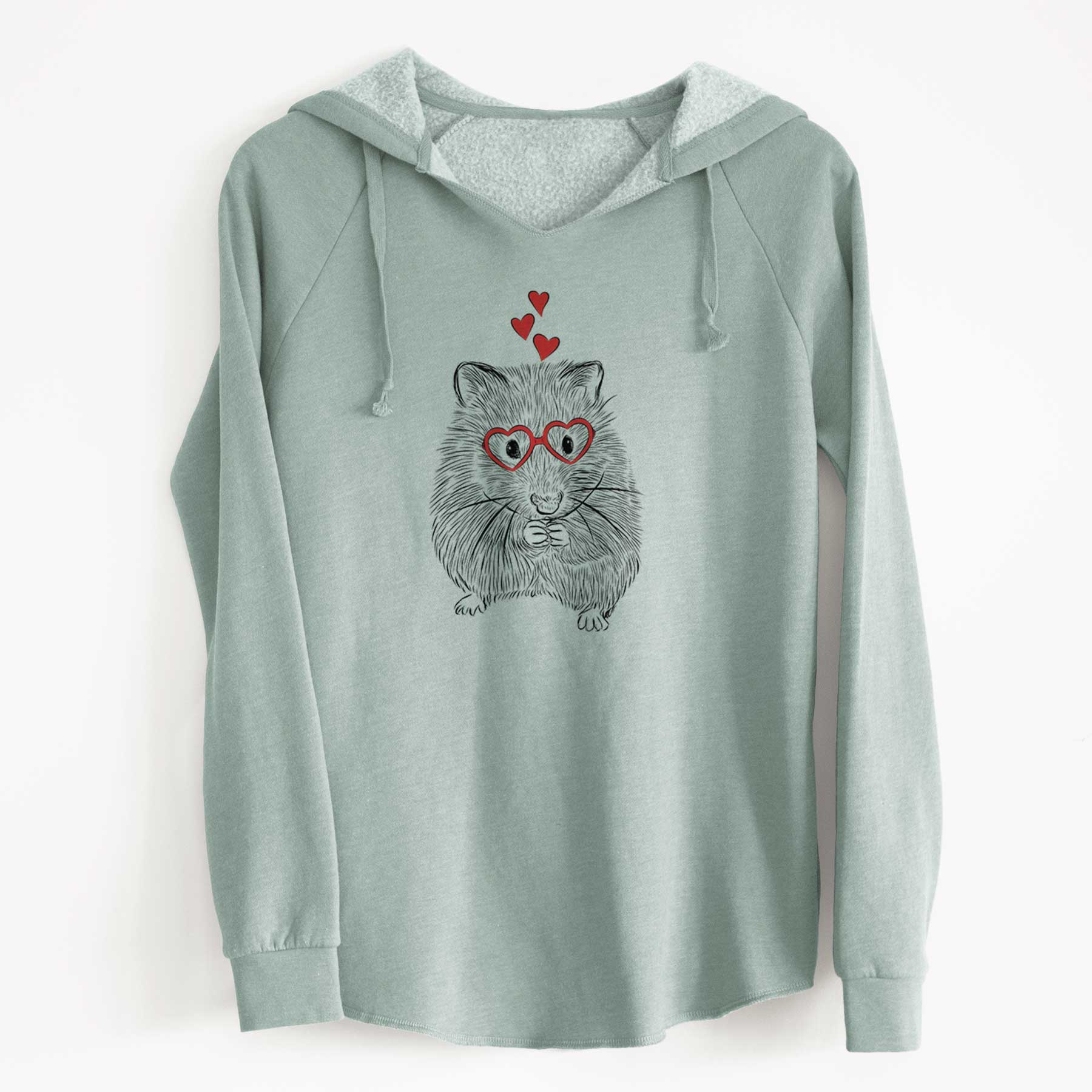 Valentine Twitch the Hamster - Cali Wave Hooded Sweatshirt