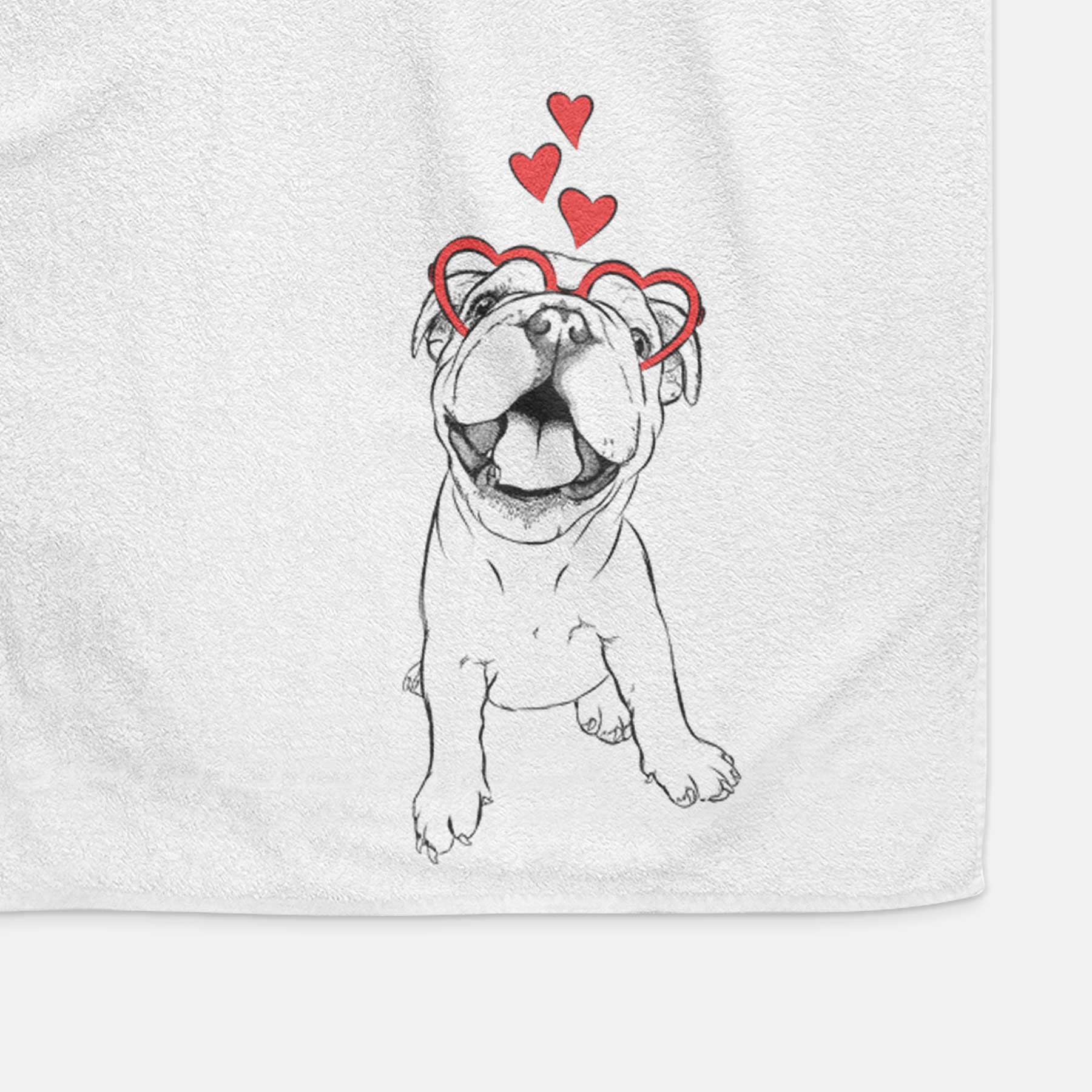 Tyke the English Bulldog Decorative Hand Towel