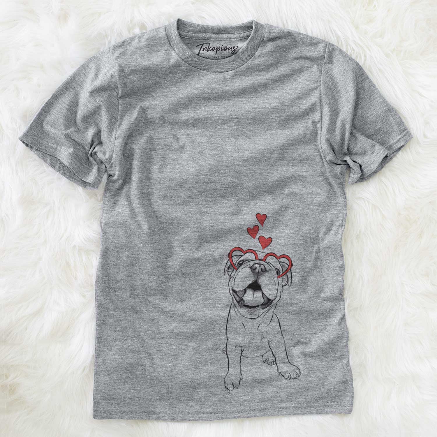 Valentine Tyke the English Bulldog - Unisex Crewneck