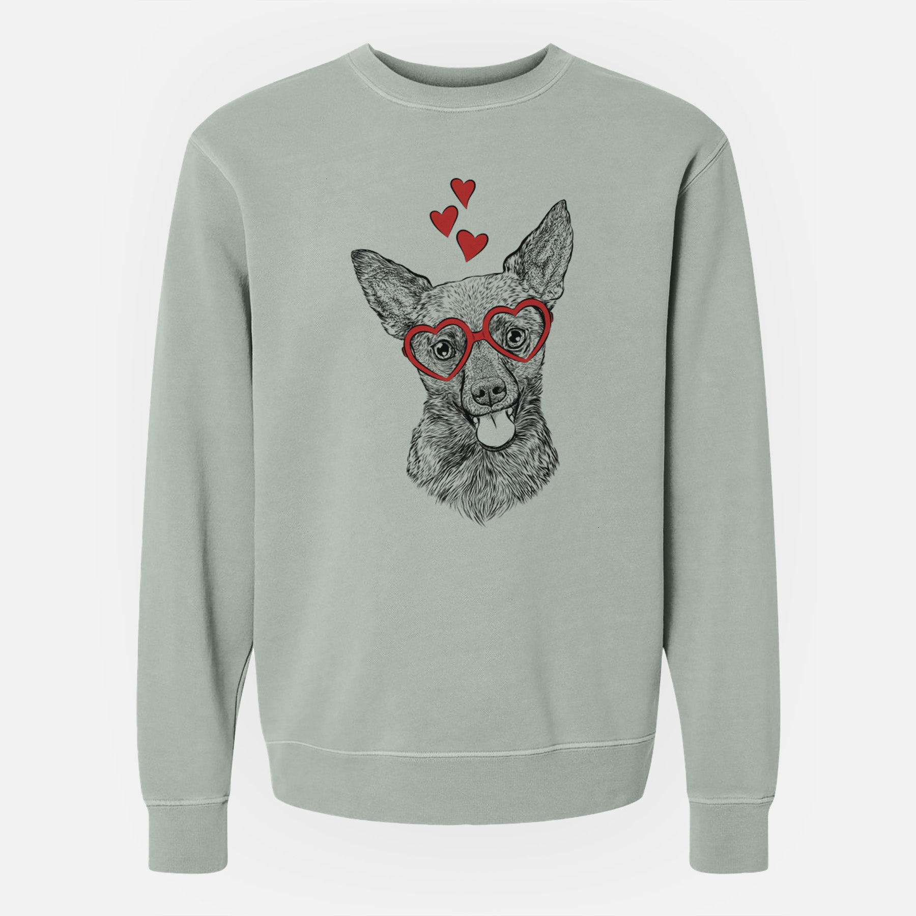 Valentine Ursa the Mixed Breed - Unisex Pigment Dyed Crew Sweatshirt