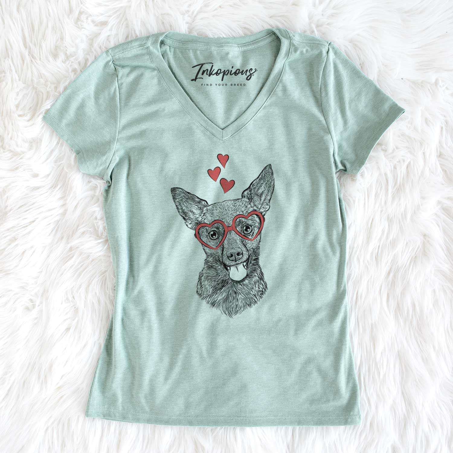 Valentine Ursa the Mixed Breed - Women's V-neck Shirt