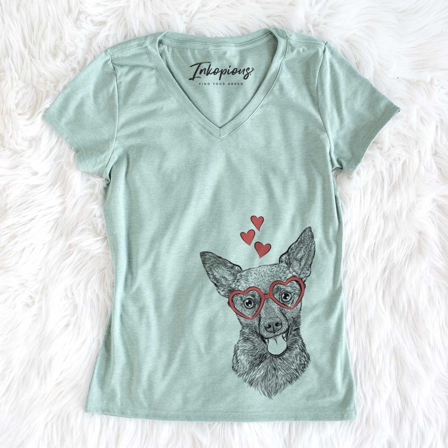 Valentine Ursa the Mixed Breed - Women's V-neck Shirt