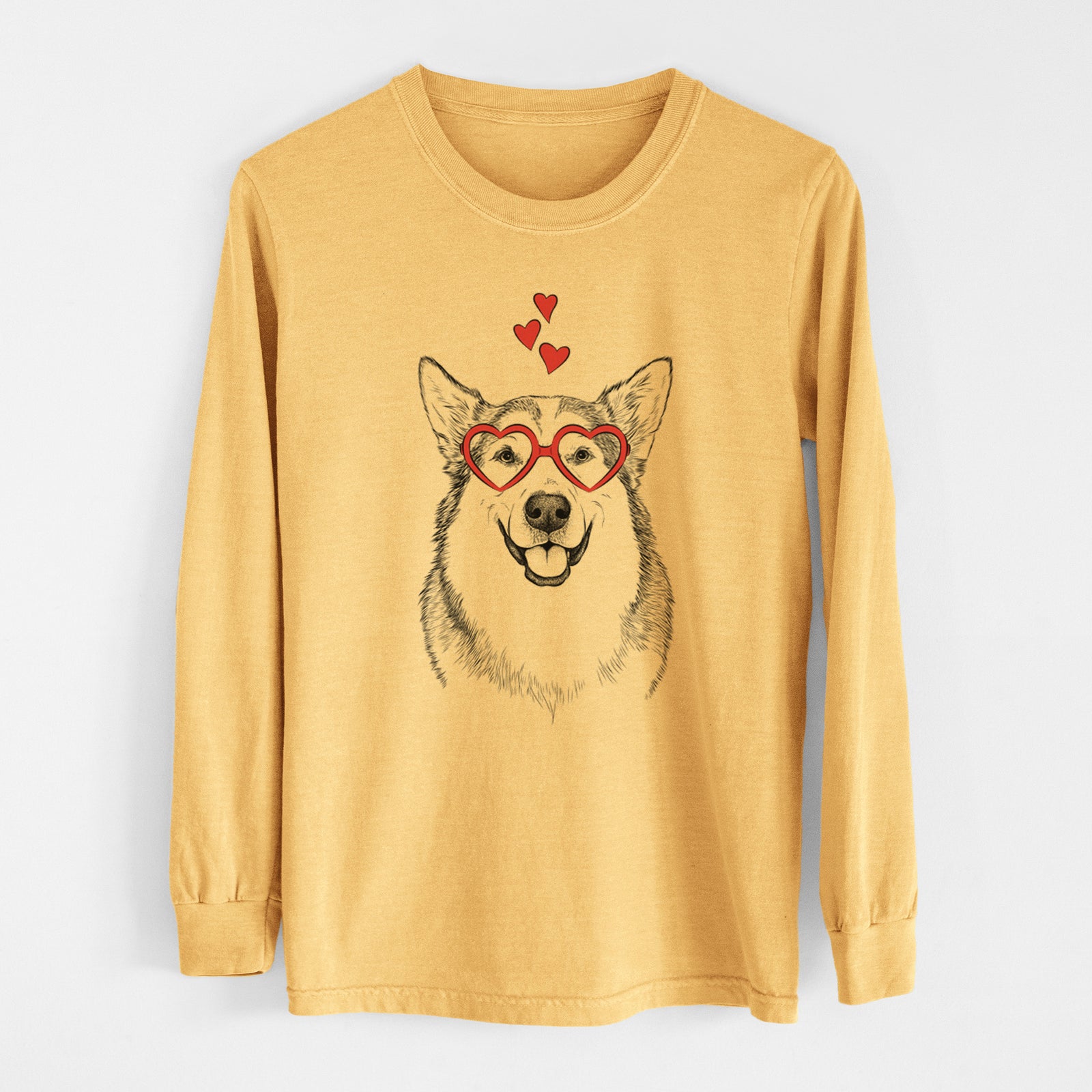 Valentine Vader the Alaskan Malamute - Heavyweight 100% Cotton Long Sleeve