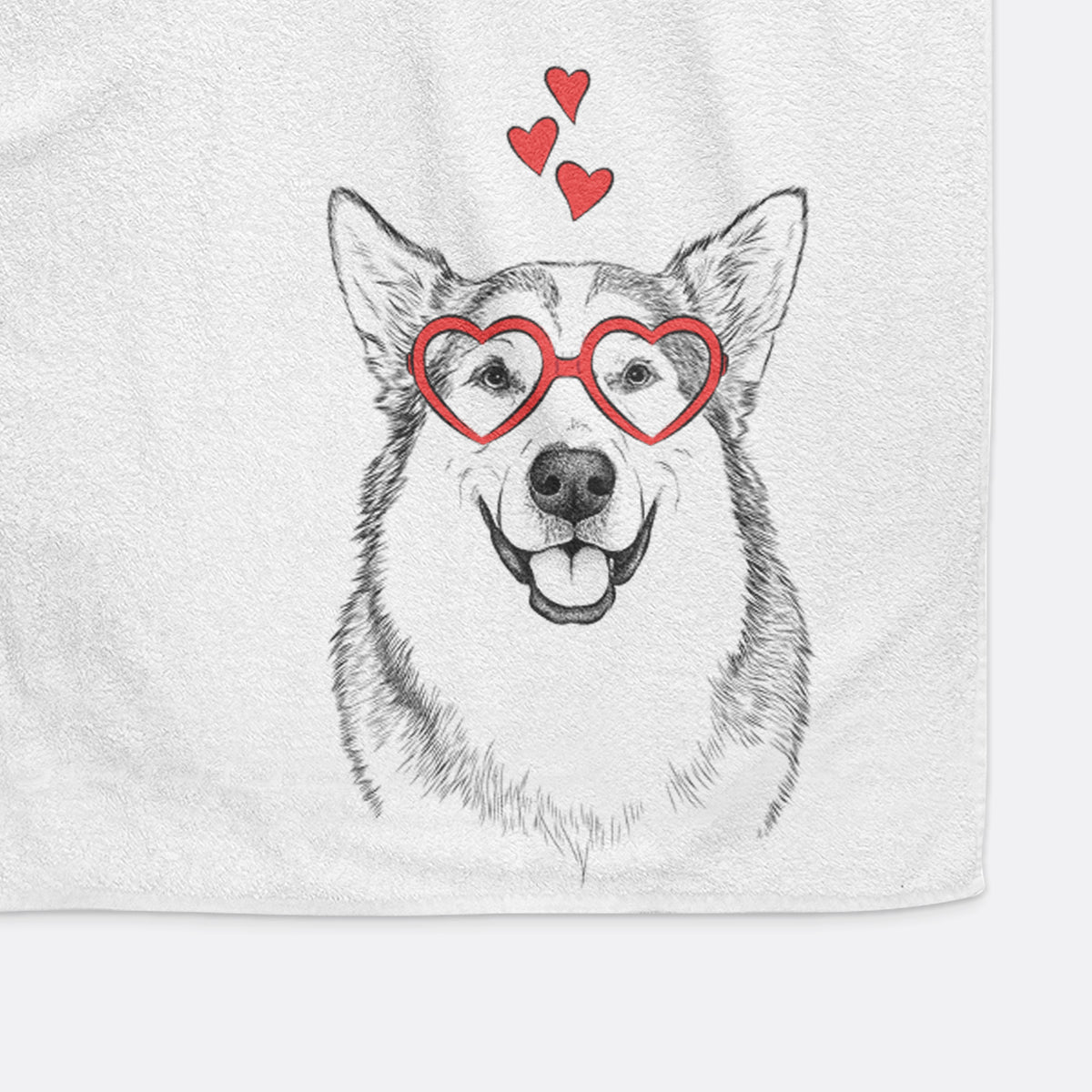 Vader the Alaskan Malamute Decorative Hand Towel