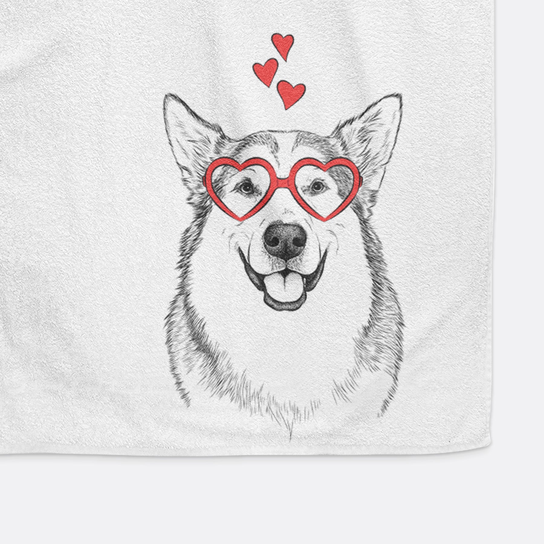 Vader the Alaskan Malamute Decorative Hand Towel