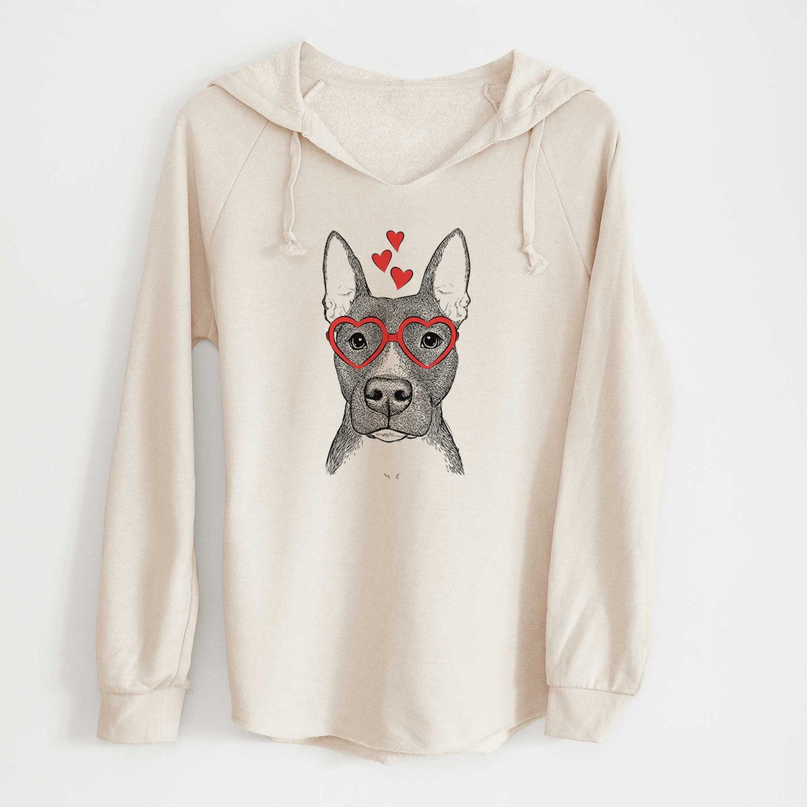 Valentine Violet the Pitbull - Cali Wave Hooded Sweatshirt