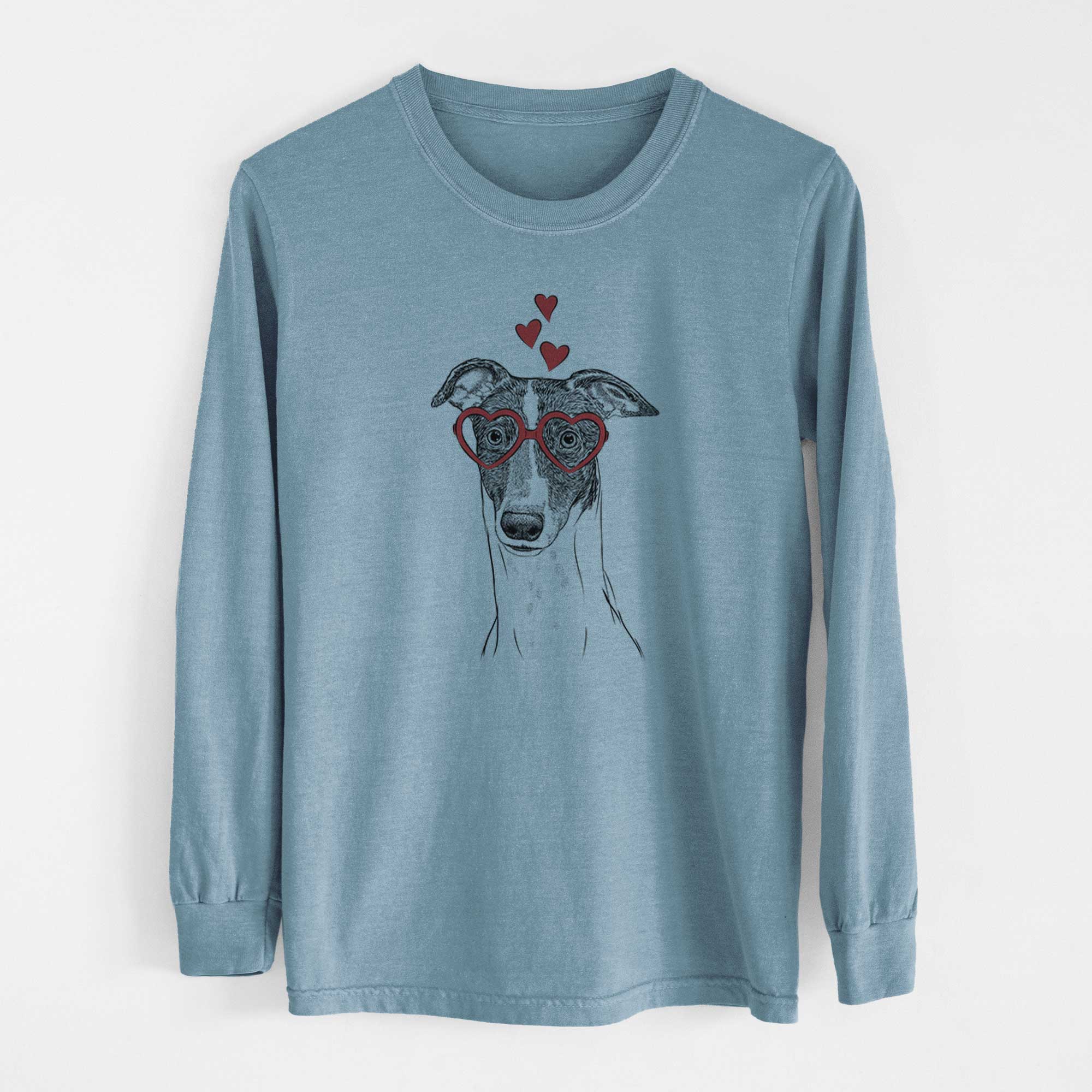 Valentine Vyncent the Greyhound - Heavyweight 100% Cotton Long Sleeve