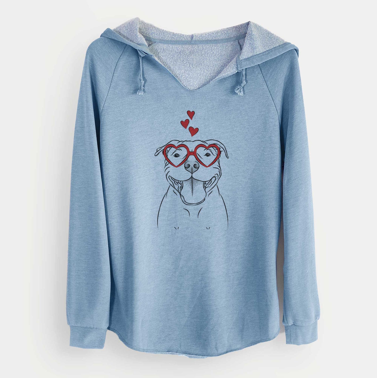 Valentine Wafer the Staffordshire Bull Terrier - Cali Wave Hooded Sweatshirt